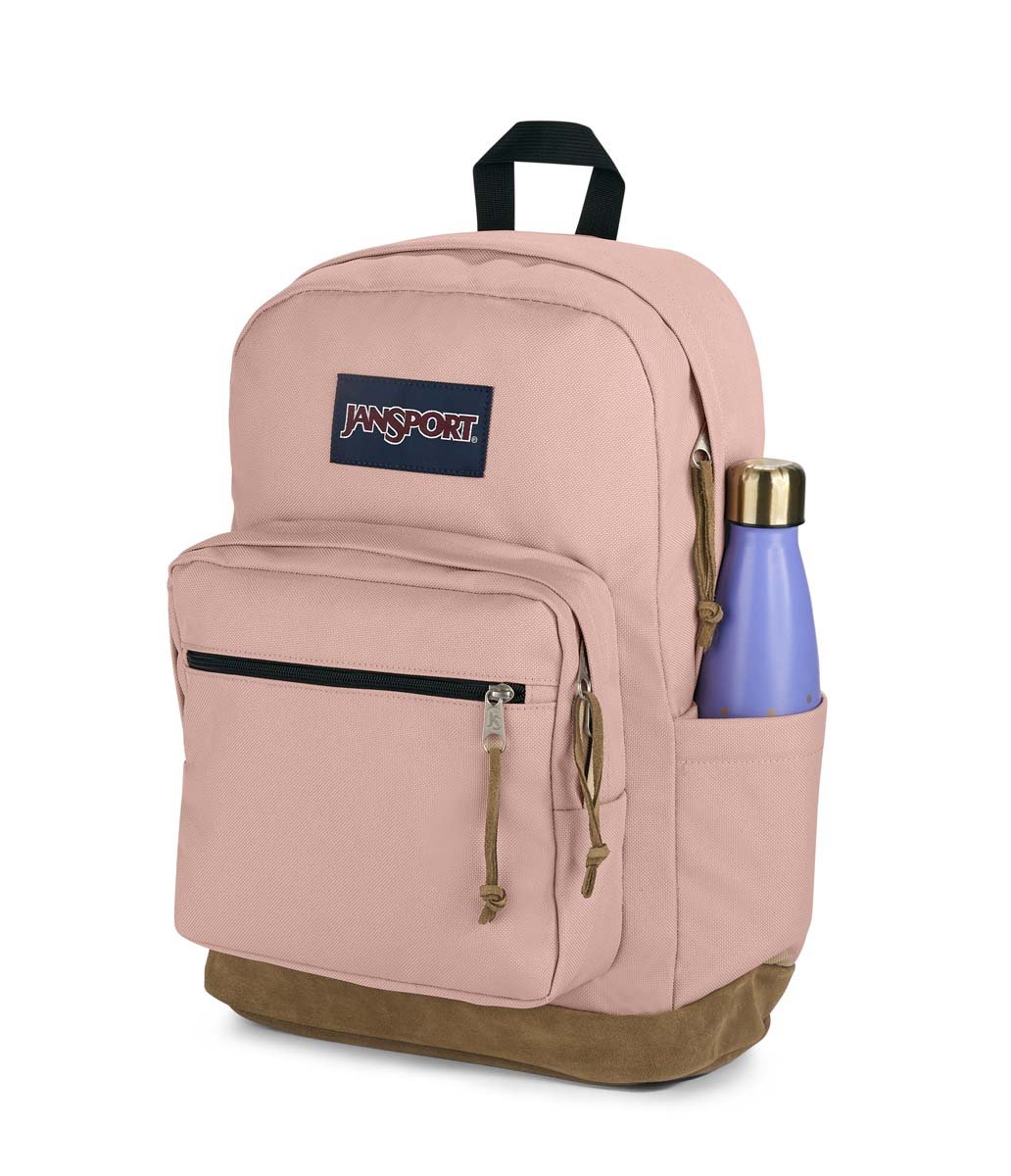 JanSport Right Pack Backpack - Lightweight Laptop Backpack for School & Travel, Misty Rose Pink | Durable College Bookbag with Padded Shoulder Straps | Perfect for Students, Commuters & Outdoor Adventures