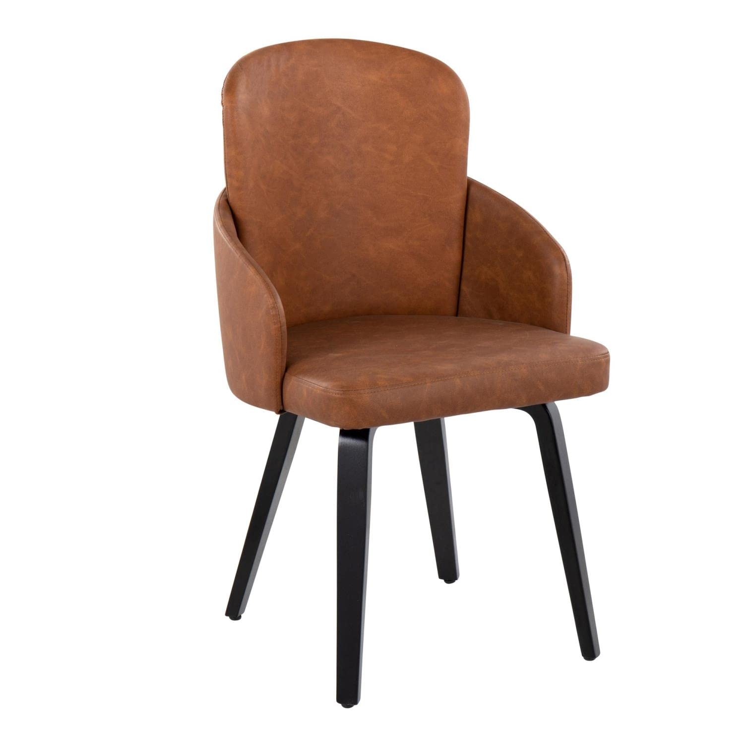 LumiSource Dahlia Upholstered Dining Chair Set of 2 - Modern Kitchen & Dining Room Chairs for Home, Restaurant, Cafe - Comfortable Contemporary Seating for Indoor Use