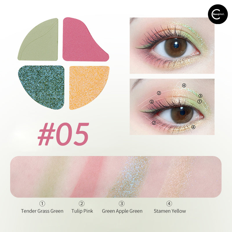 RMT Bubbles Quad Eyeshadow Palette - 4 Highly Pigmented Matte & Shimmer Eyeshadows for Day & Night Makeup Looks | Perfect for Parties, Weddings & Everyday Wear