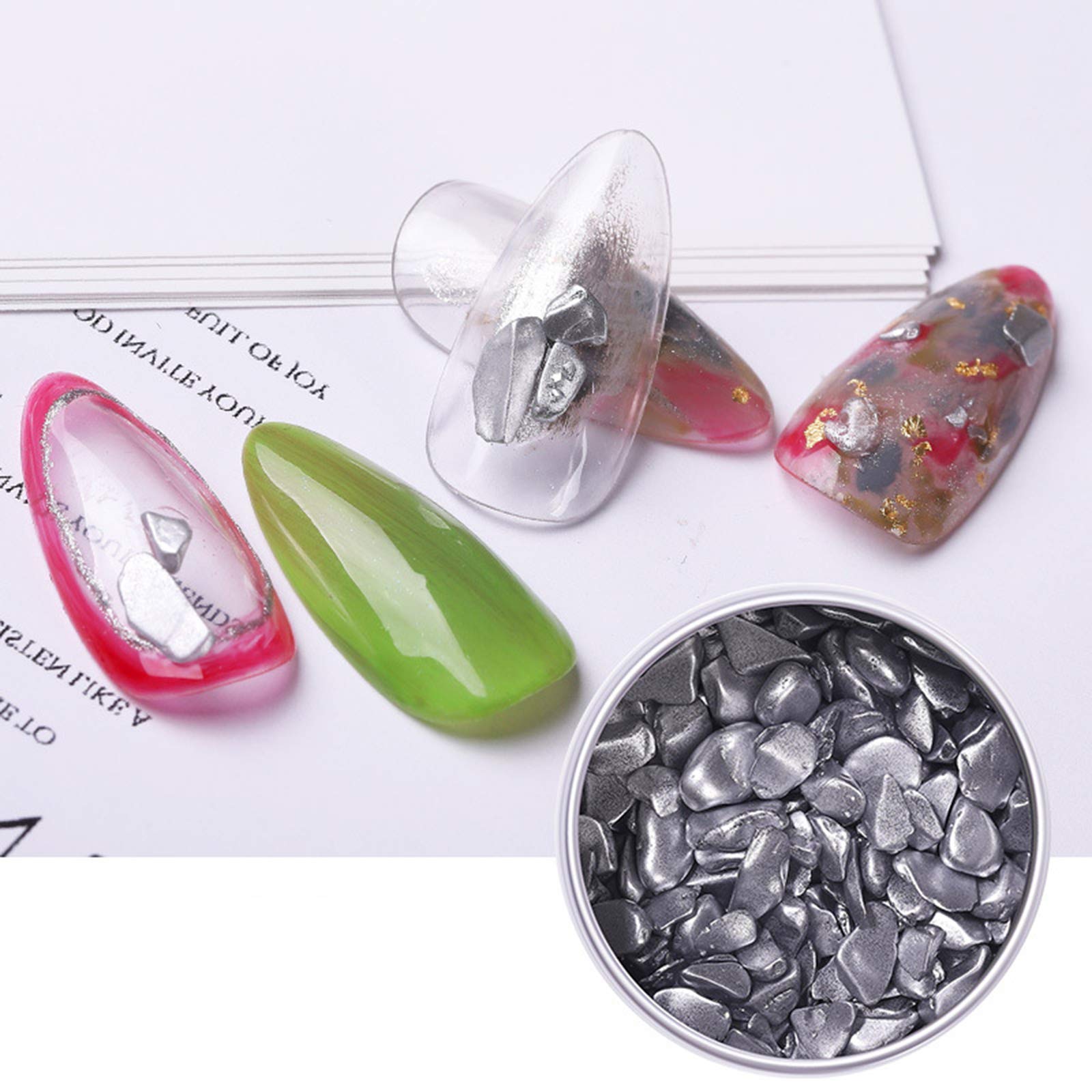 Funien 3D Natural Sea Shell & Crystal Gravel Nail Art Decorations - DIY Salon Nail Decals for Manicure, Pedicure & Beauty Makeup | Perfect for Nail Art Designs, Home Salon DIY Crafts & Professional Nail Artists