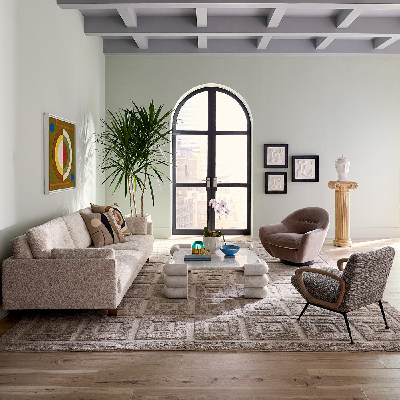 Gainsbourg Lounge Chair - Mid-Century Modern Accent Chair for Living Room, Bedroom & Office - Stylish Comfortable Reading Chair with Wooden Legs