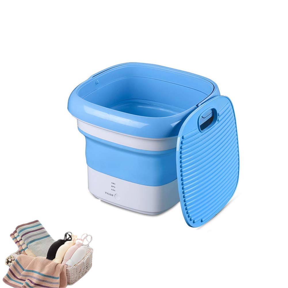 MNSSRN Portable Washing Machine - Compact Semi-Automatic Washer for Underwear, Socks & Small Laundry | Energy Efficient & Eco-Friendly | Perfect for Apartments, Dorms, RVs & Travel | Blue