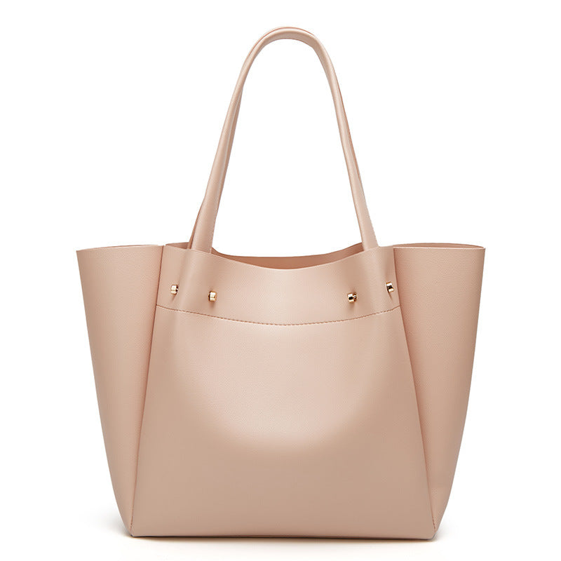 Vegan Leather Shoulder Tote Bag - Large Capacity Women's Handbag for Work, Travel & Shopping | Eco-Friendly & Stylish Purse for Everyday Use