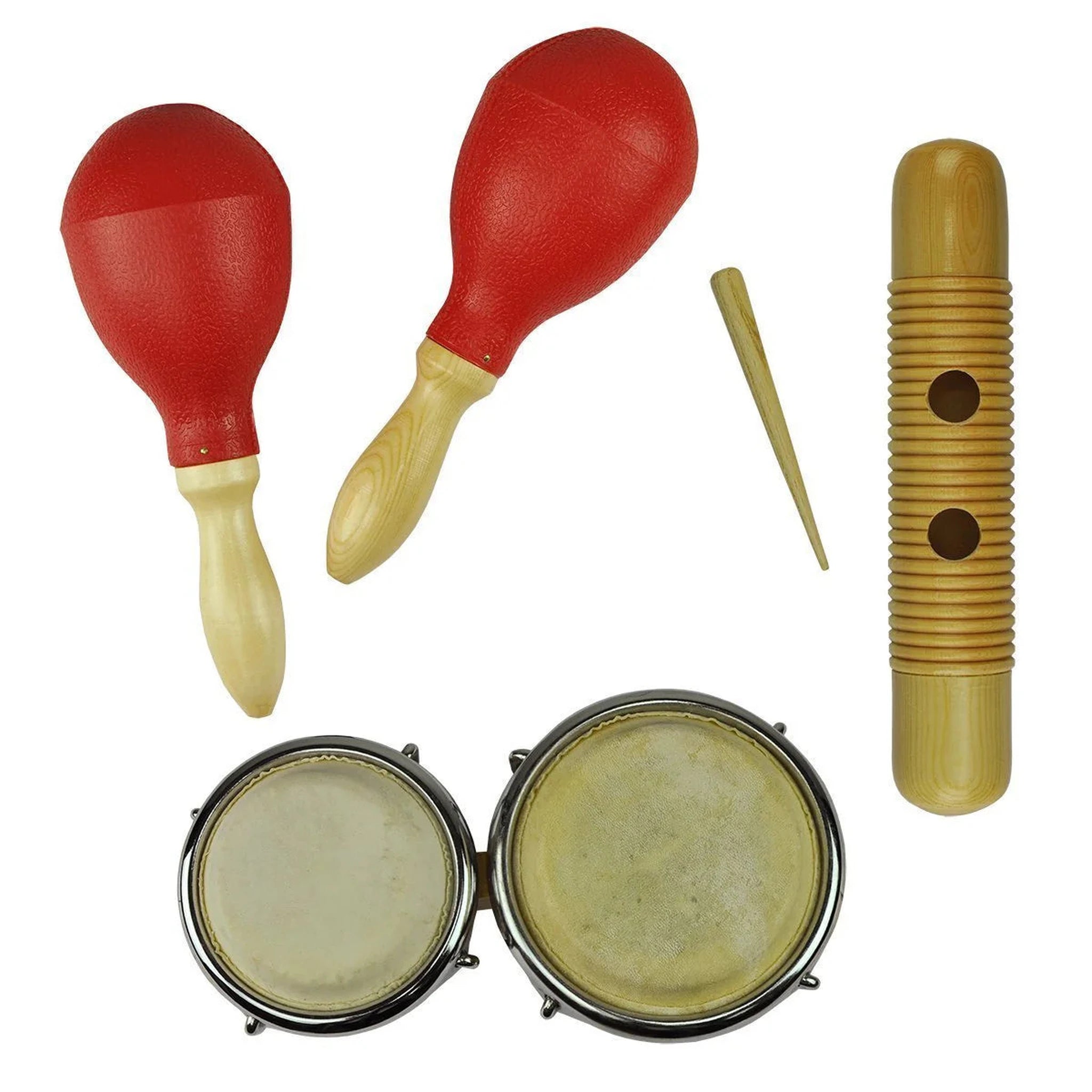 Drumfire 3-Piece Hand Percussion & Bongo Set with Carry Bag - Perfect for Live Performances, Music Classes & Home Practice