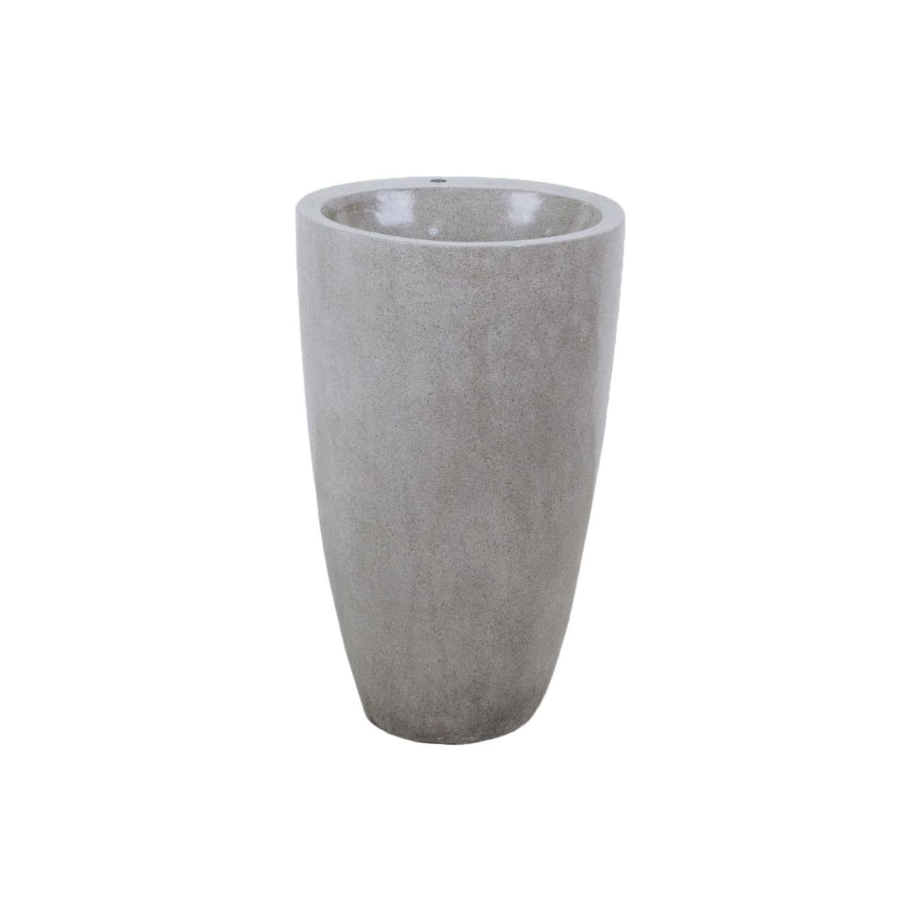 Alani Stone Pedestal Sink - Modern Bathroom Vanity with Pedestal Base - Perfect for Small Bathrooms & Powder Rooms - Weekly Rental Option Available