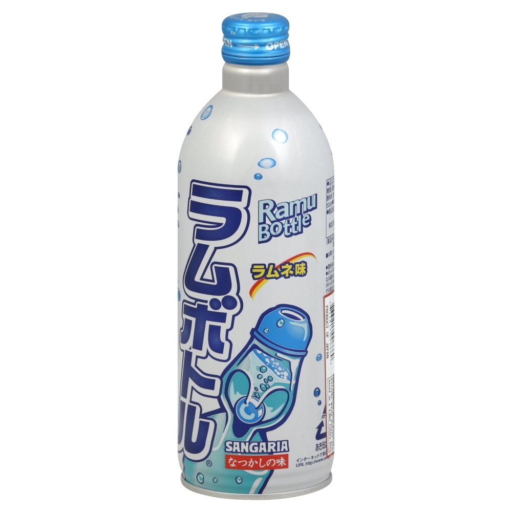 Sangaria Ramune Soda - Japanese Original Flavor - 6.2 Fl Oz (Pack of 24) - Refreshing Carbonated Drink for Parties, BBQs & Asian Cuisine Pairing
