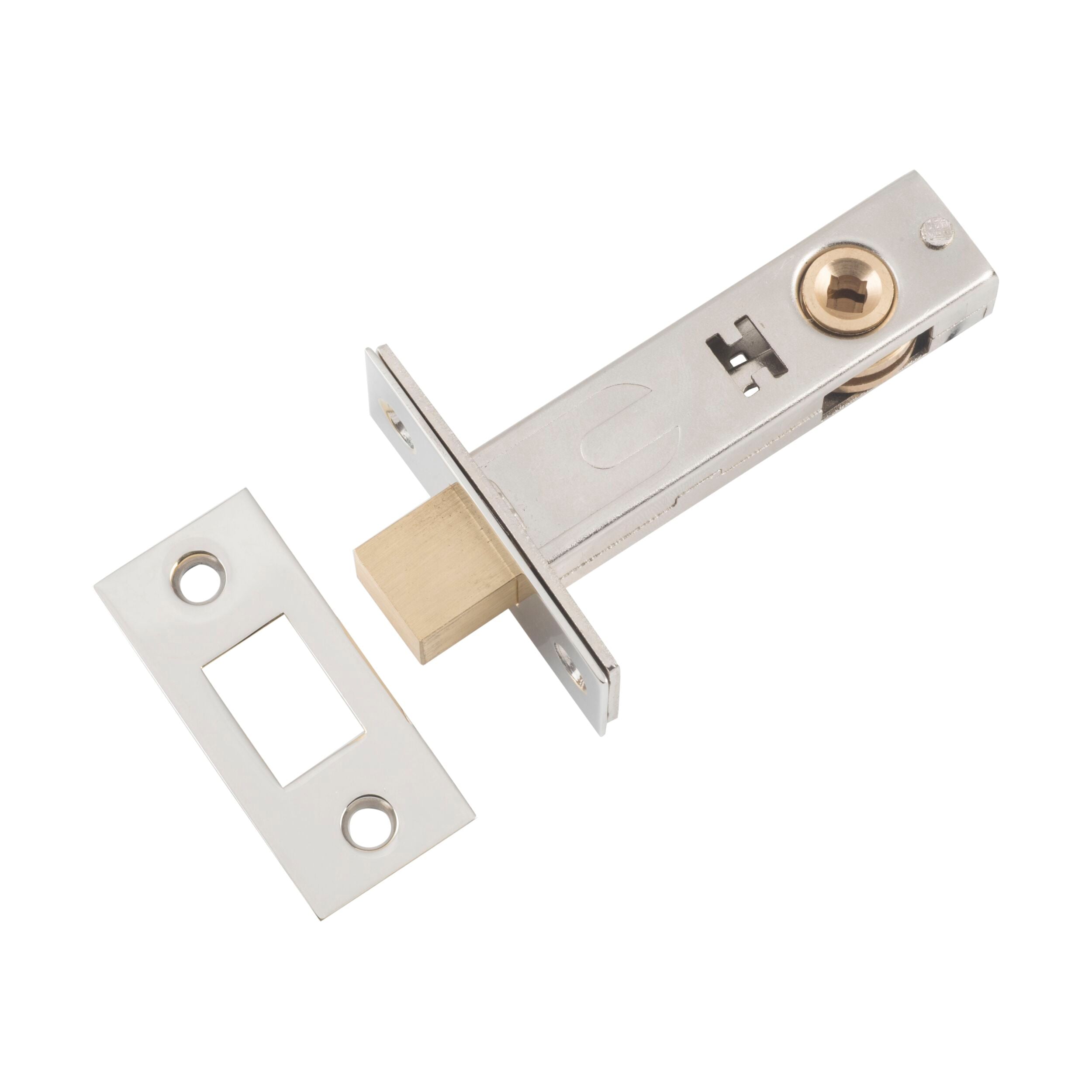 6234 Privacy Bolt - Polished Nickel Finish, 60mm Backset - Secure Cabinet & Drawer Locks for Home & Office Use