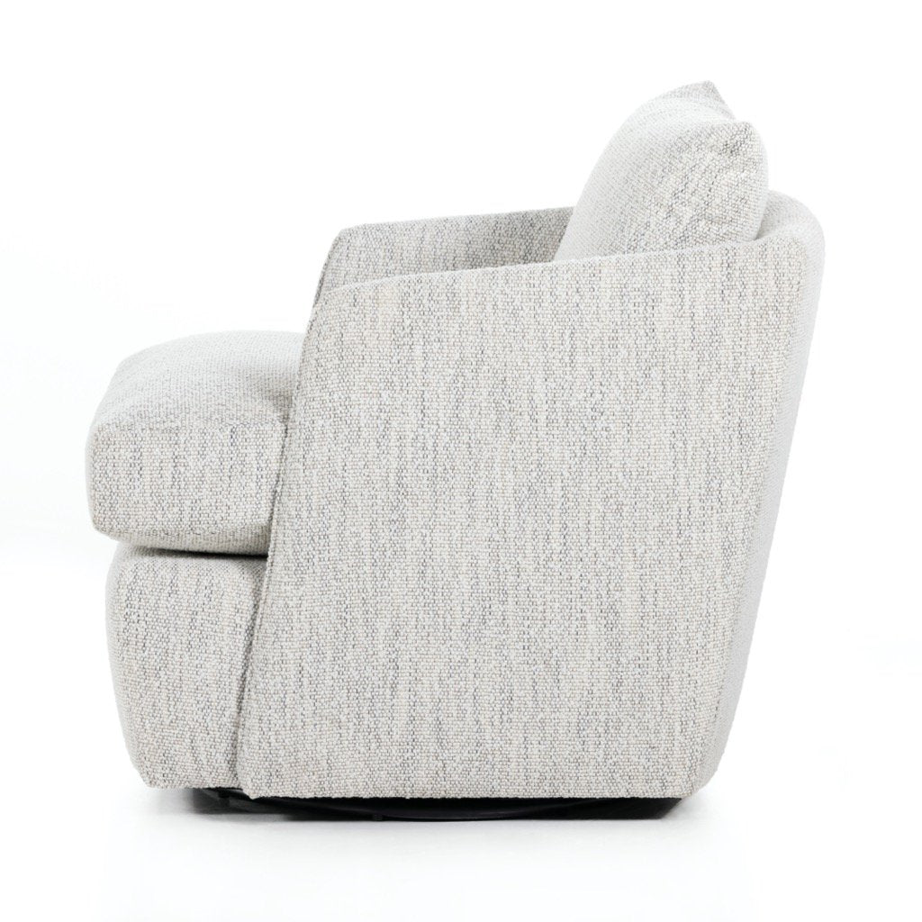 Whittaker Swivel Chair - Premium Merino Cotton Upholstery - Comfortable Office Chair for Home & Workspace - Perfect for Conference Rooms, Study Areas and Cozy Reading Nooks