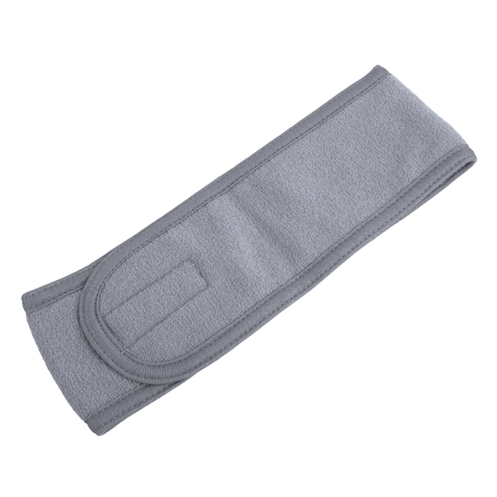 Adjustable Wide Headband for Women - Yoga, Spa, Bath, Shower & Makeup - Soft Hairband for Face Washing, Skincare & Workouts - Grey Cosmetic Headband Accessory (Perfect for Gym, Beauty Routine & Relaxation)