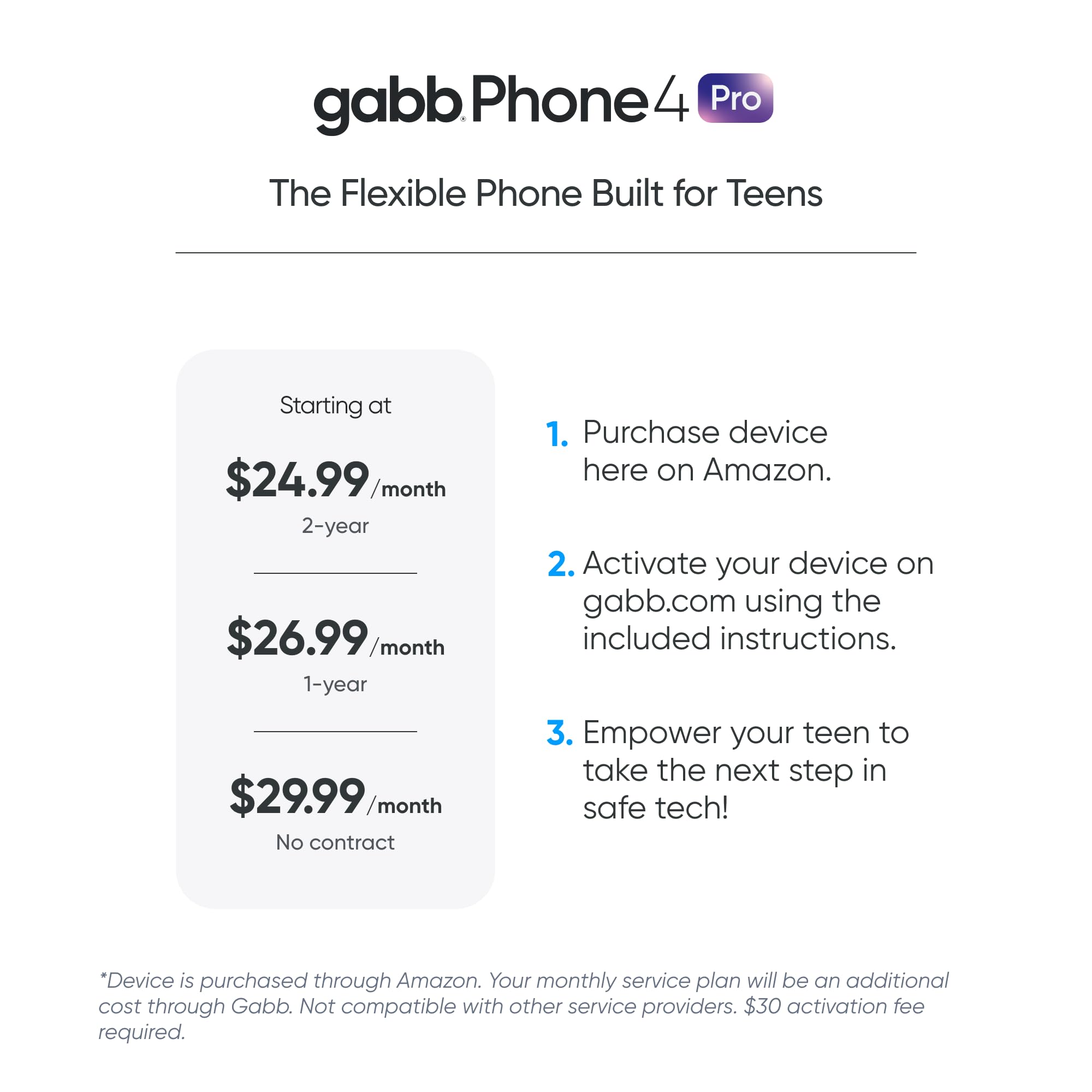 Gabb Phone 4 Pro - Safe Kids Cell Phone with GPS Tracker, No Internet or Social Media, Parental Control Smartphone for Children & Teens - Perfect for School, Outdoor Activities and Family Communication