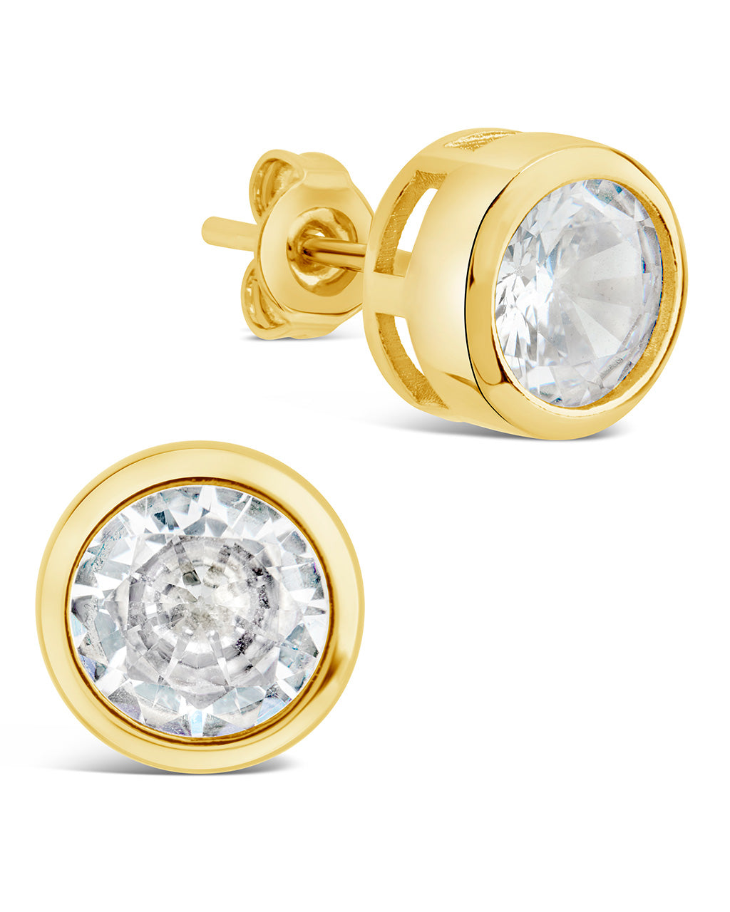 Liv CZ Circle Stud Earrings for Women - Sparkling Cubic Zirconia Hoop Earrings for Everyday Wear & Special Occasions