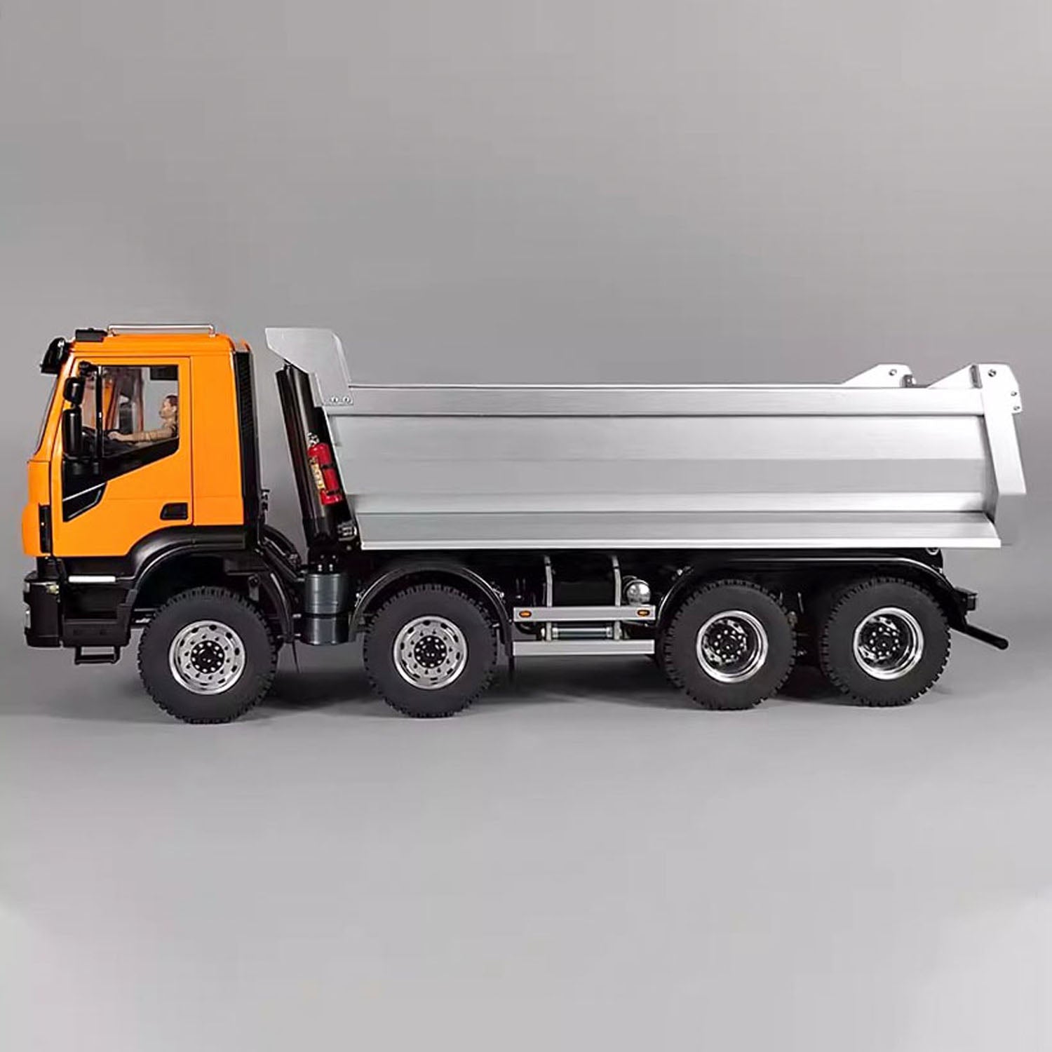 1/14 Scale 8x8 Metal Hydraulic RC Dump Truck - Remote Control Construction Vehicle with Realistic Sound & Lights, Pre-Assembled Painted Model with ESC Motor & Servo - Perfect for Construction Enthusiasts, Collectors, and RC Hobbyists