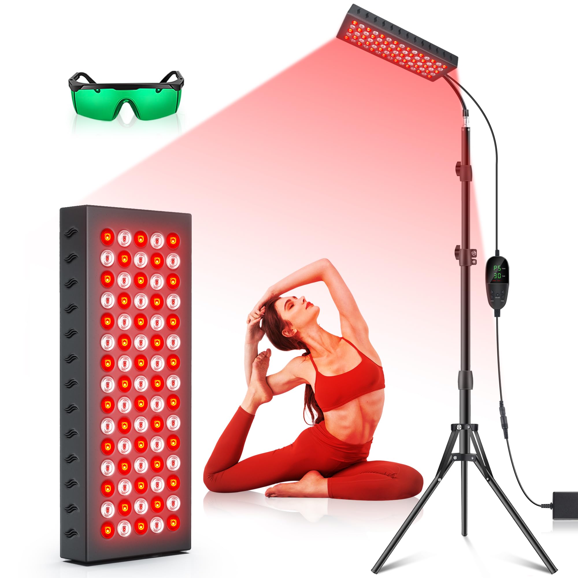 75 LED Red Light Therapy Device - 35W Dual Wavelength 660nm & 850nm for Face and Body - Infrared Light Therapy with Stand - Skin Rejuvenation, Pain Relief & Muscle Recovery - Perfect for Home Spa, Anti-Aging & Wellness Routines