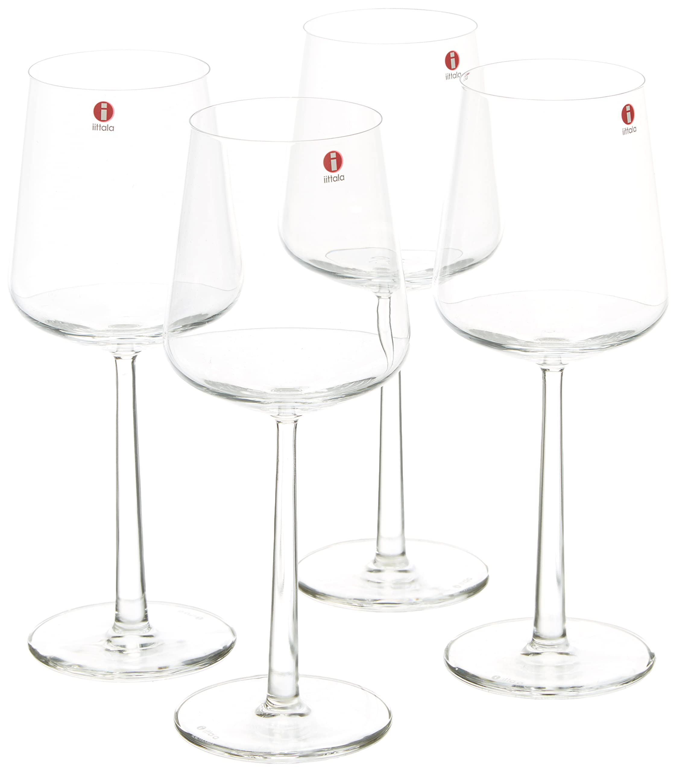 Iittala Essence 112059 Set of 4 Red Wine Glasses - Premium Crystal Glassware for Cabernet & Merlot - Perfect for Dinner Parties, Wine Tasting & Gift Giving