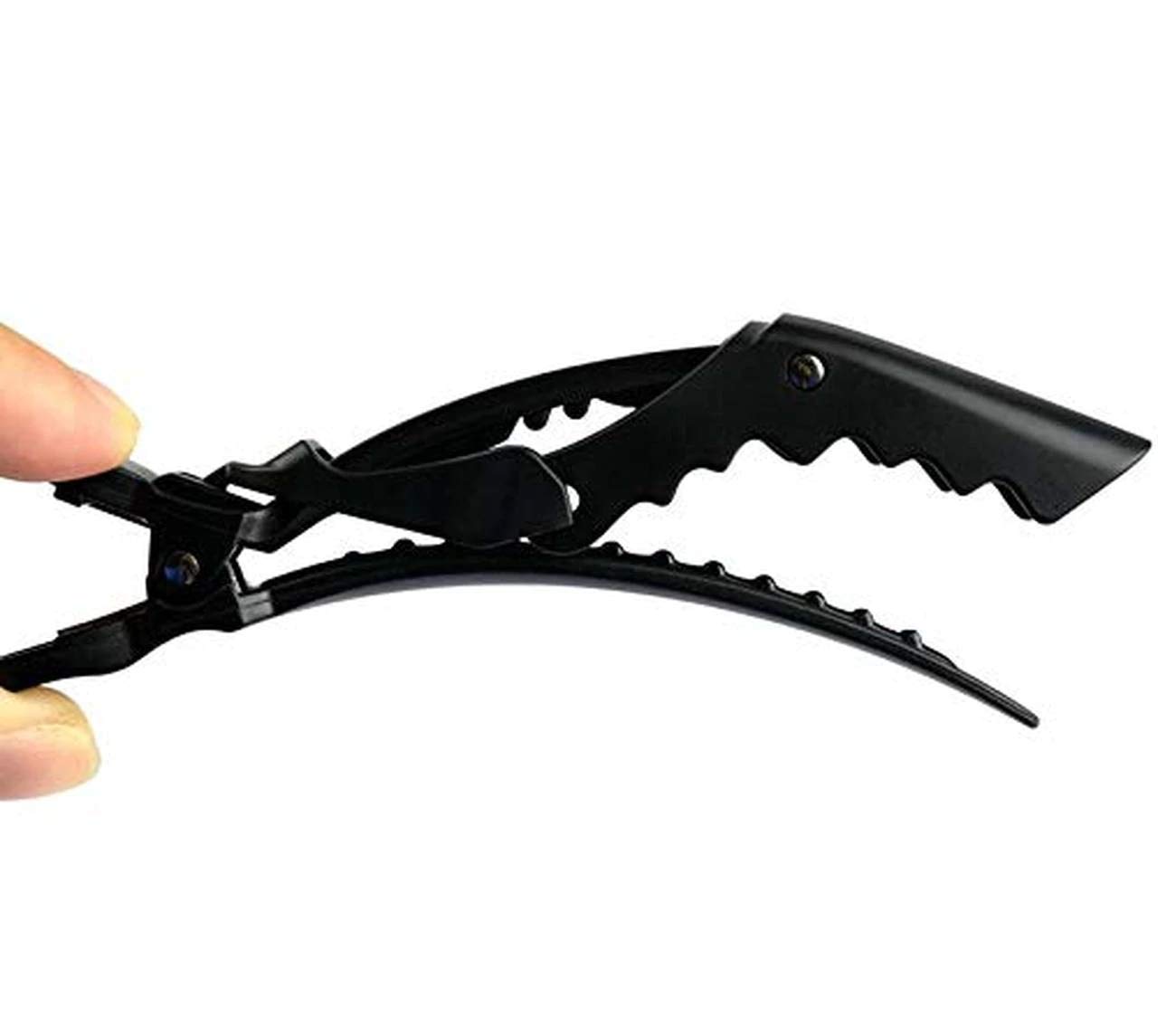 DEXO Professional Black Hair Clips for Salon & Styling - 6 Pack | Sectioning & Cutting Hair Clips for Women, Men & Kids | Perfect for Hairdressing, Braiding & DIY Haircuts