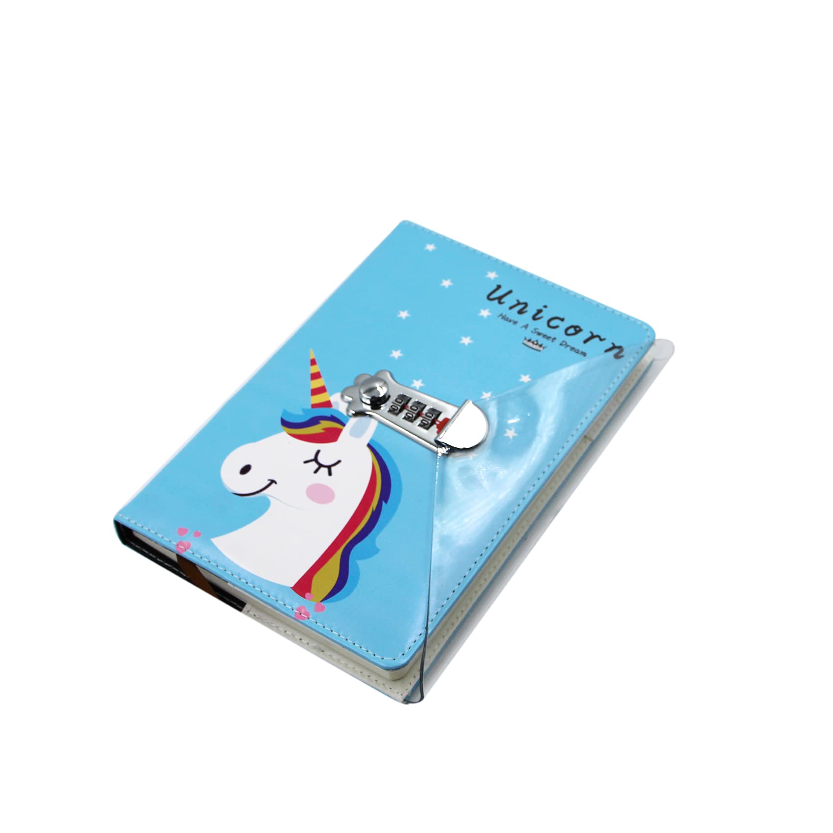 Lockable A5 Blue Unicorn Journal - Password Protected Writing Notebook, Travel Diary & Planner for Teens, Students & Creative Writing | Perfect for School, Work & Personal Reflection