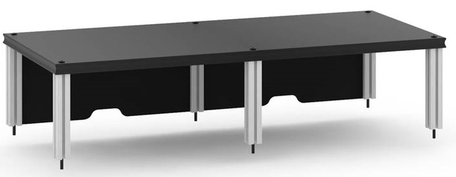 Salamander Designs Synergy Twin Custom Cut Riser Audio Cabinet - Premium TV Stand with Adjustable Shelves for Home Theater & Living Room Entertainment Systems