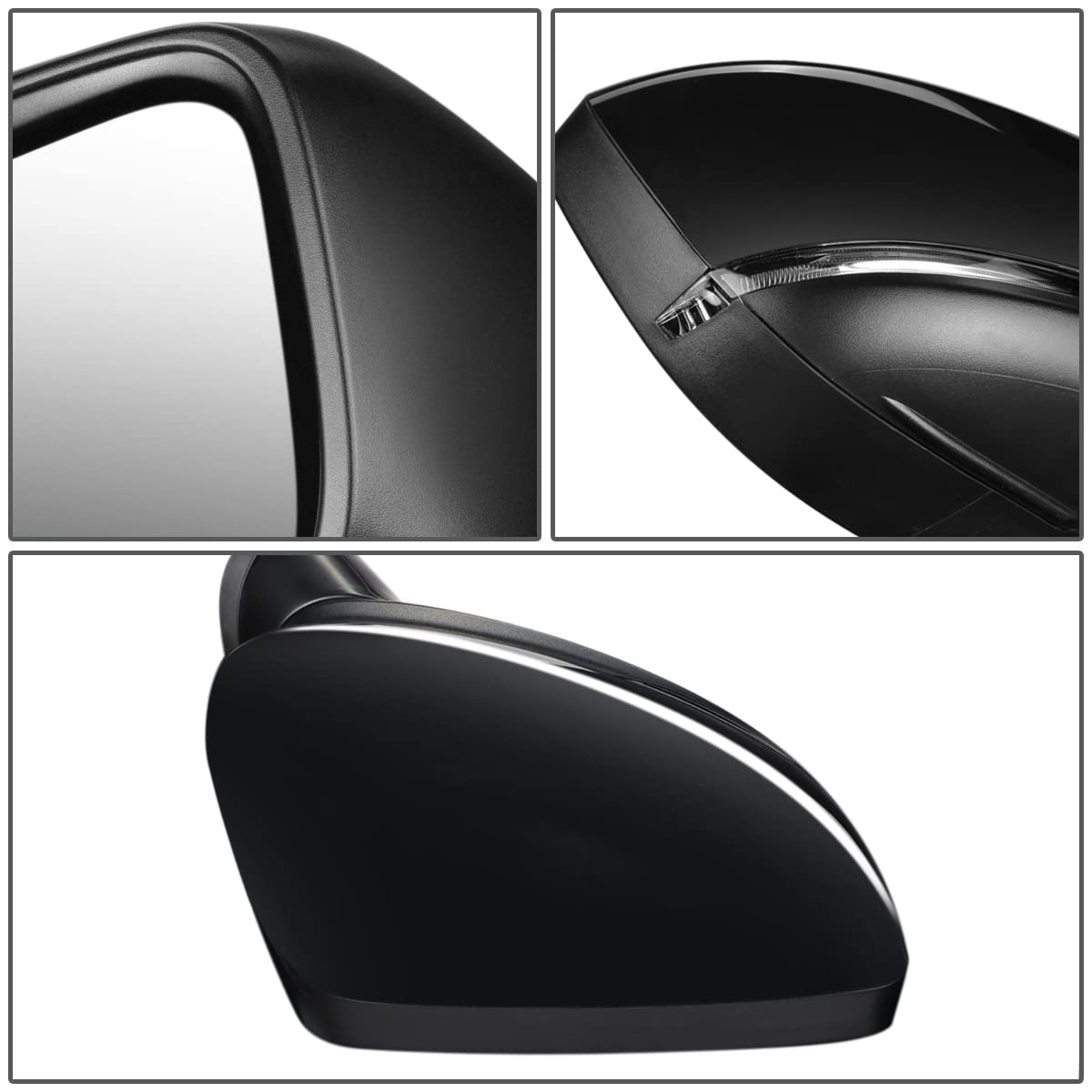 Auto Dynasty MA1321184 Manual Folding Power Adjustable Right Side Mirror with Turn Signal - Compatible with Mazda 3 2017-2018 (Paint to Match) | Perfect for Replacement, Parking Safety & Enhanced Visibility