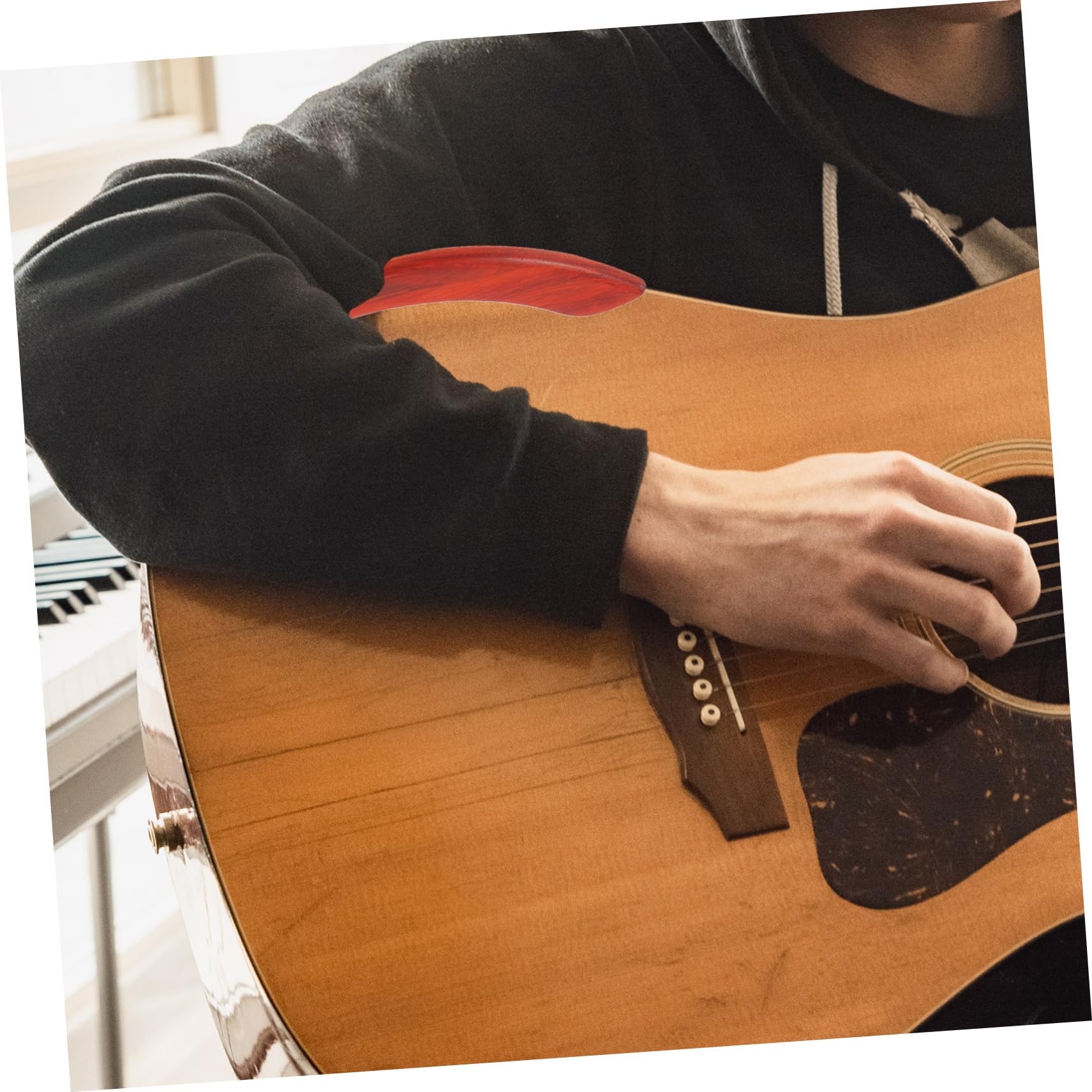 Mipcase 2-Pack Wooden Guitar Banjo Armrest - Hand Rest Support for Acoustic Guitar Repair & Comfort - Perfect for Live Performances, Practice & Instrument Maintenance
