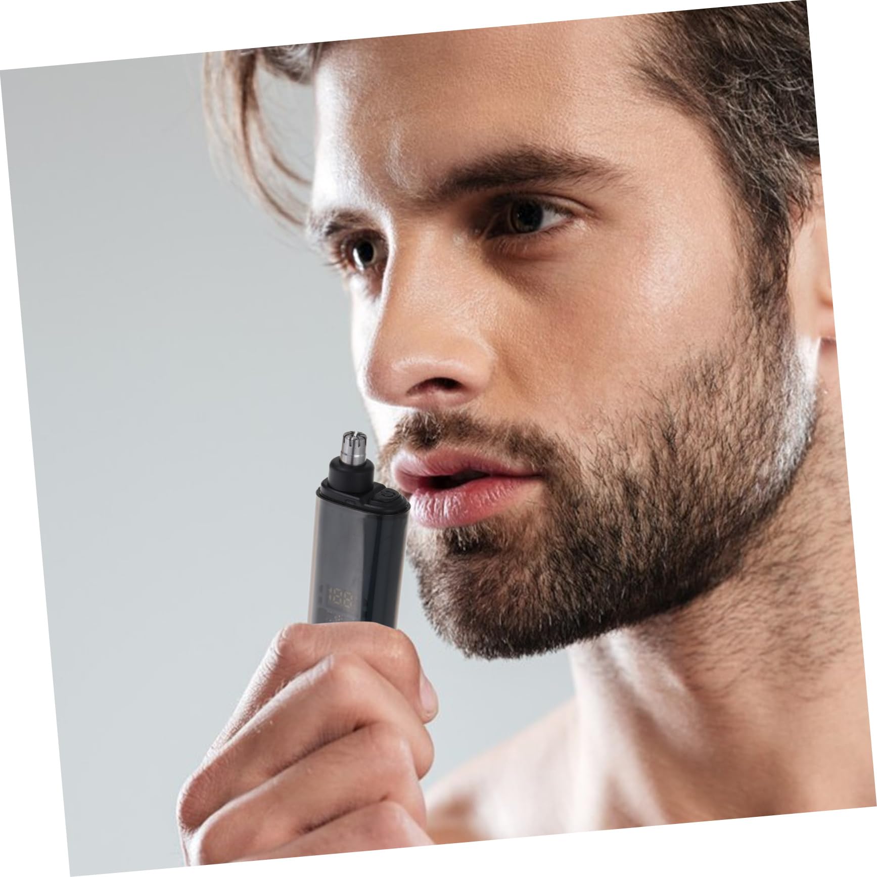 Electric Nose & Beard Trimmer for Men - Rechargeable Mustache Trimmer & Nasal Hair Remover with Hair Scissors | Mens Grooming Kit | Perfect for Travel, Home & Office Use (Blue)