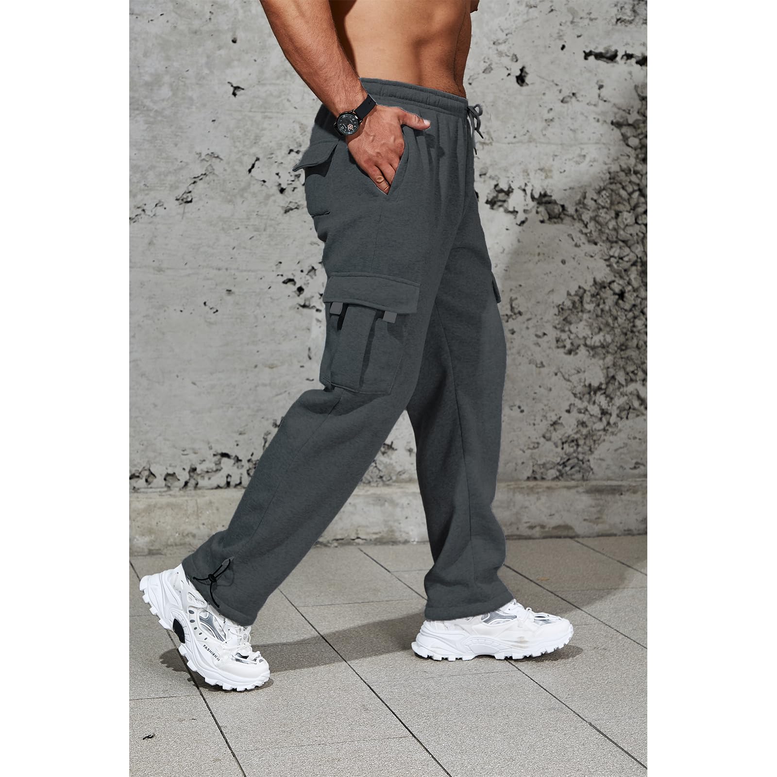 **Men's Cargo Pants - Casual Work & Hiking Sweatpants, Baggy Jogger Trousers for Sports & Outdoor Activities with Multiple Pockets - Perfect for Work, Travel, and Adventure**