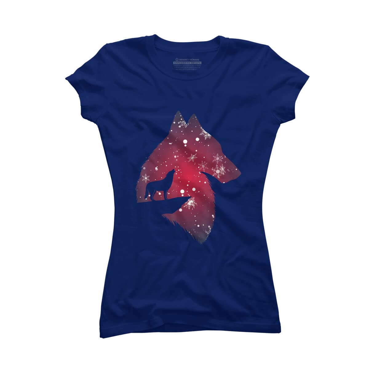 Funny Christmas Wolf with Snowfall T-Shirt for Adults, Kids & Babies | Festive Holiday Gift & Family Matching Outfits | Perfect for Christmas Parties, Family Photos & Winter Celebrations