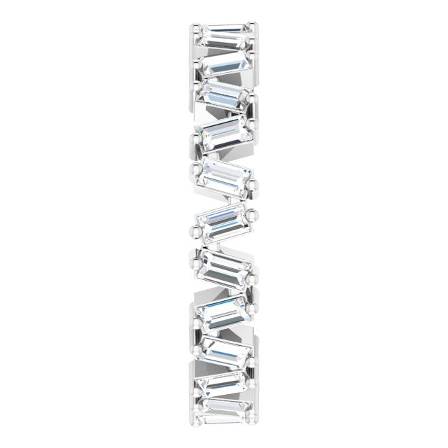 1.30 Carat Straight Baguette Diamond Eternity Band - Stackable Wedding Ring for Women - Perfect for Bridal Stack, Anniversary Gifts & Everyday Luxury Jewelry