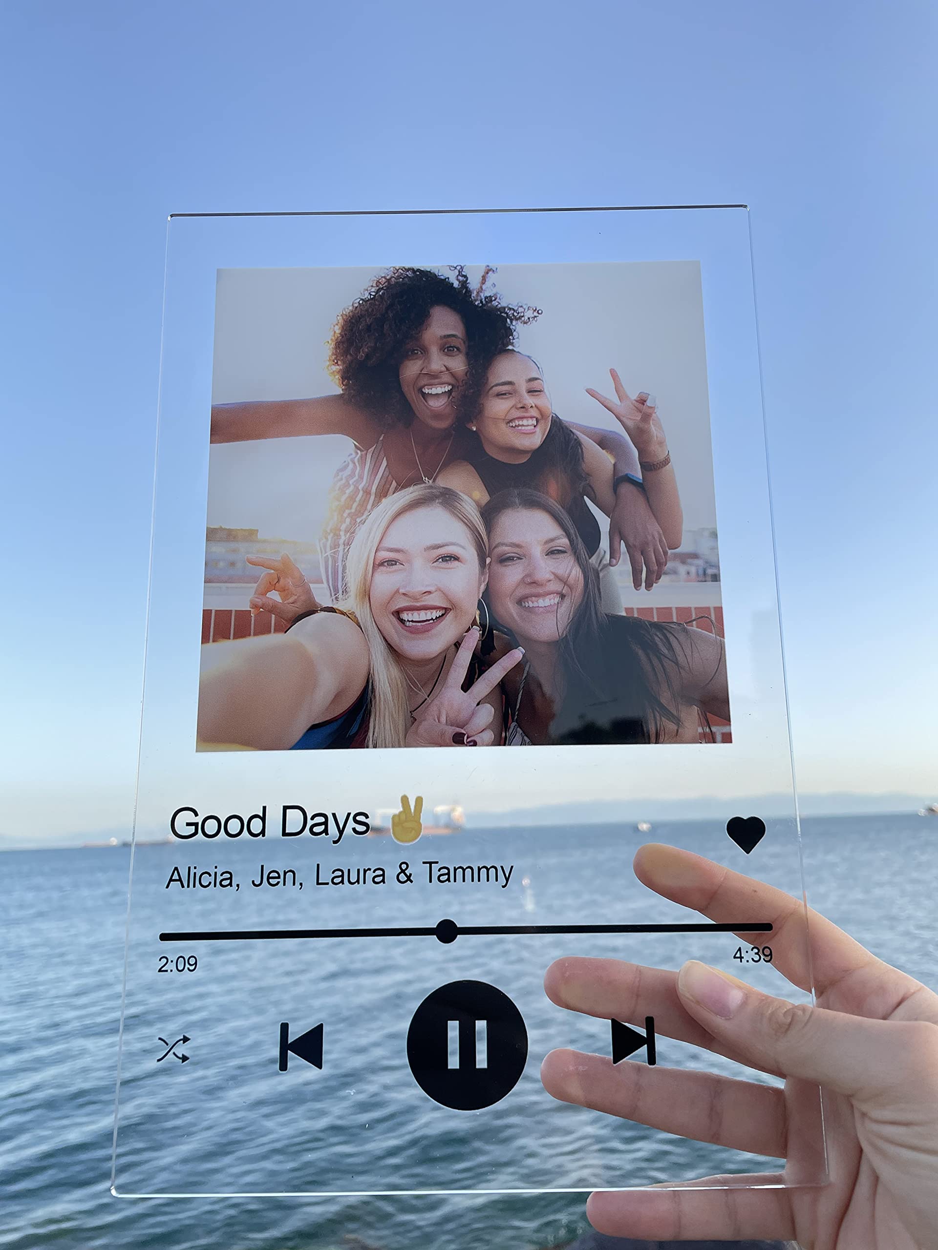 PixArts Personalized Album Cover Acrylic Song Plaque - Unique Best Friend Birthday Gift, Valentine's Day Present, Christmas Idea, First Gift for Boyfriend - Perfect for Home Decor, Office Desk, or Special Occasions