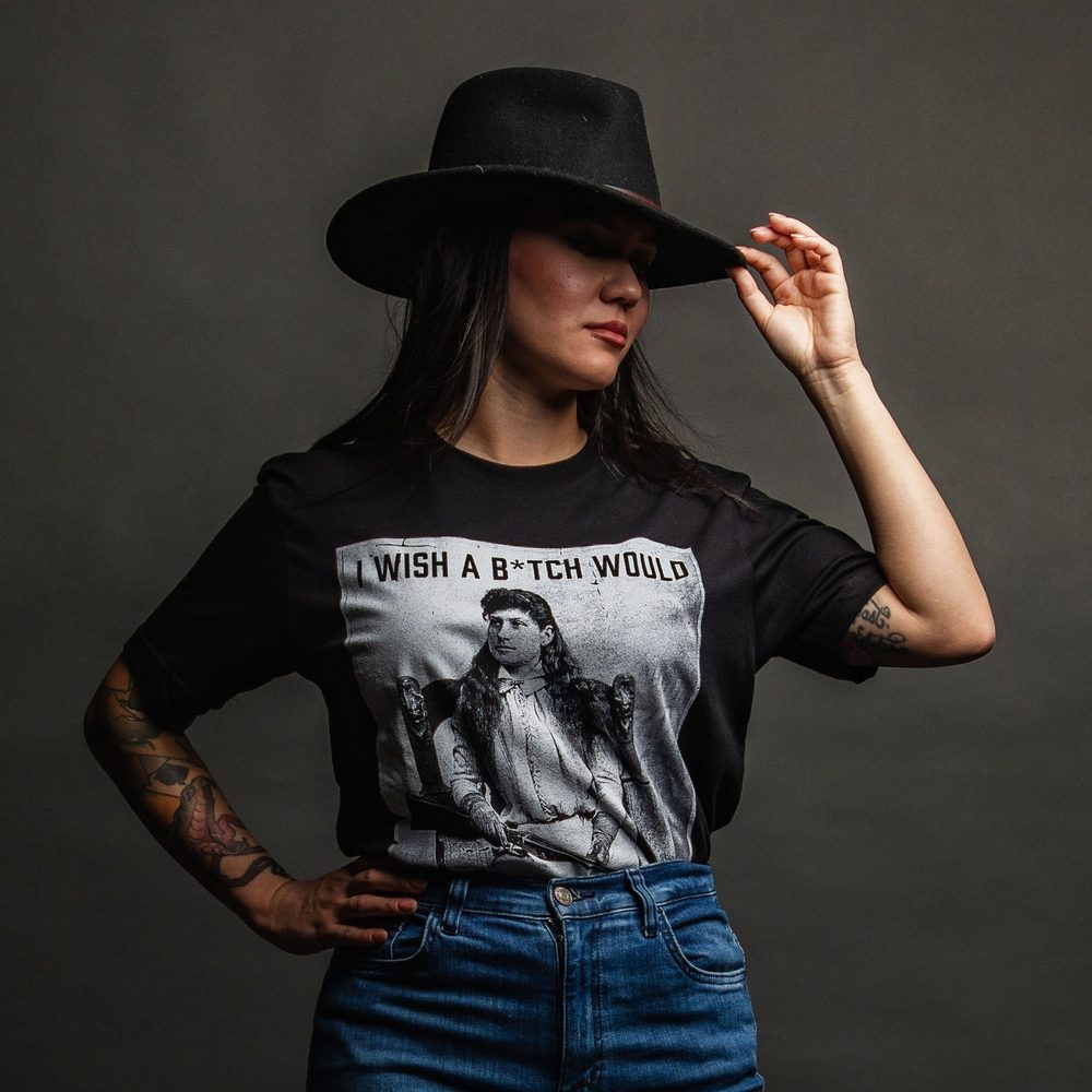 Women's 'I Wish A B*tch Would' Boyfriend Fit T-Shirt - Black | Casual Streetwear, Funny Slogan Tee for Everyday Wear & Outings
