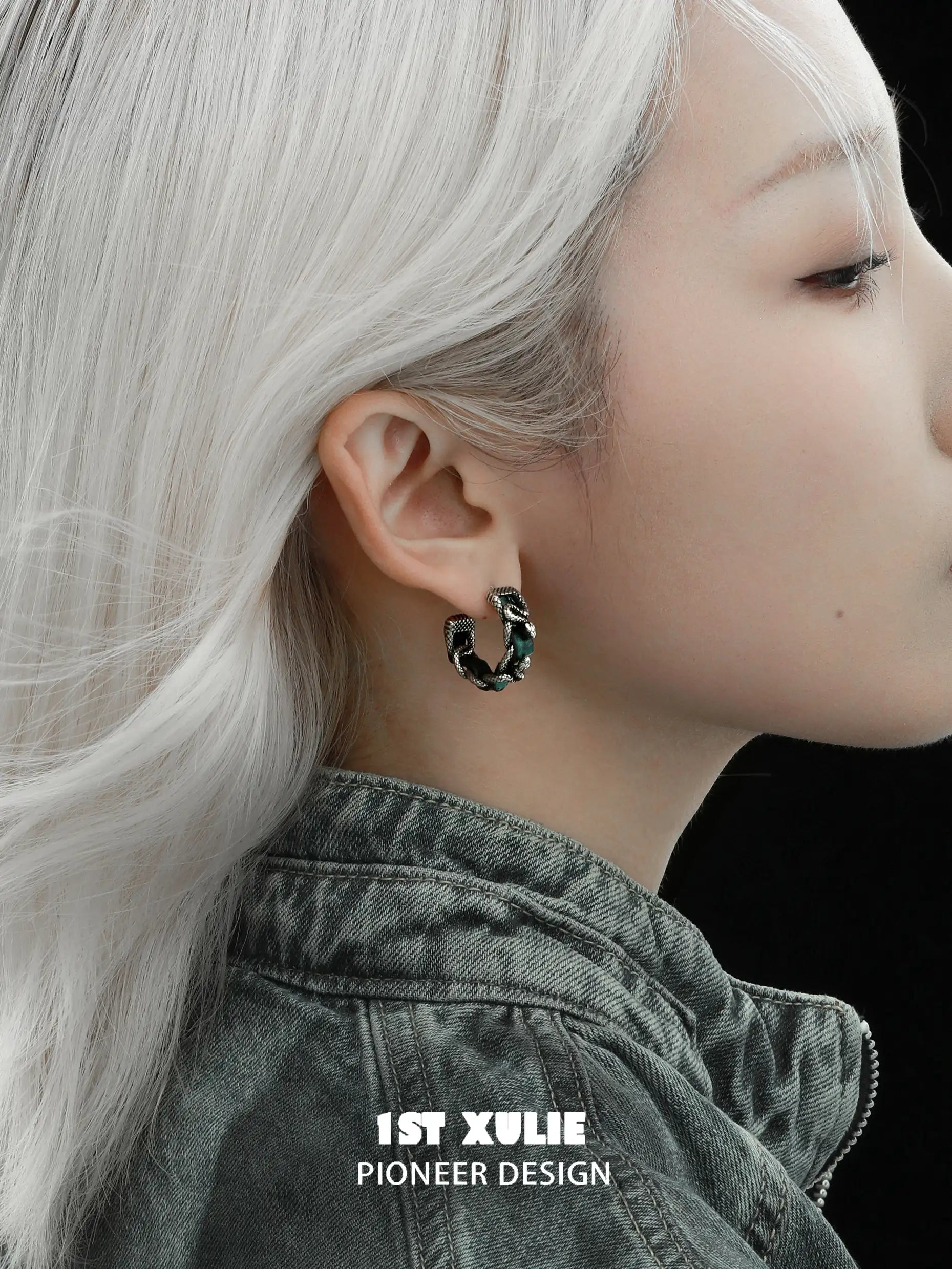 S925 Sterling Silver 18K Gold Plated Snake Bite Hoop Earrings for Women - Fashion Statement Jewelry for Parties, Date Nights & Everyday Wear