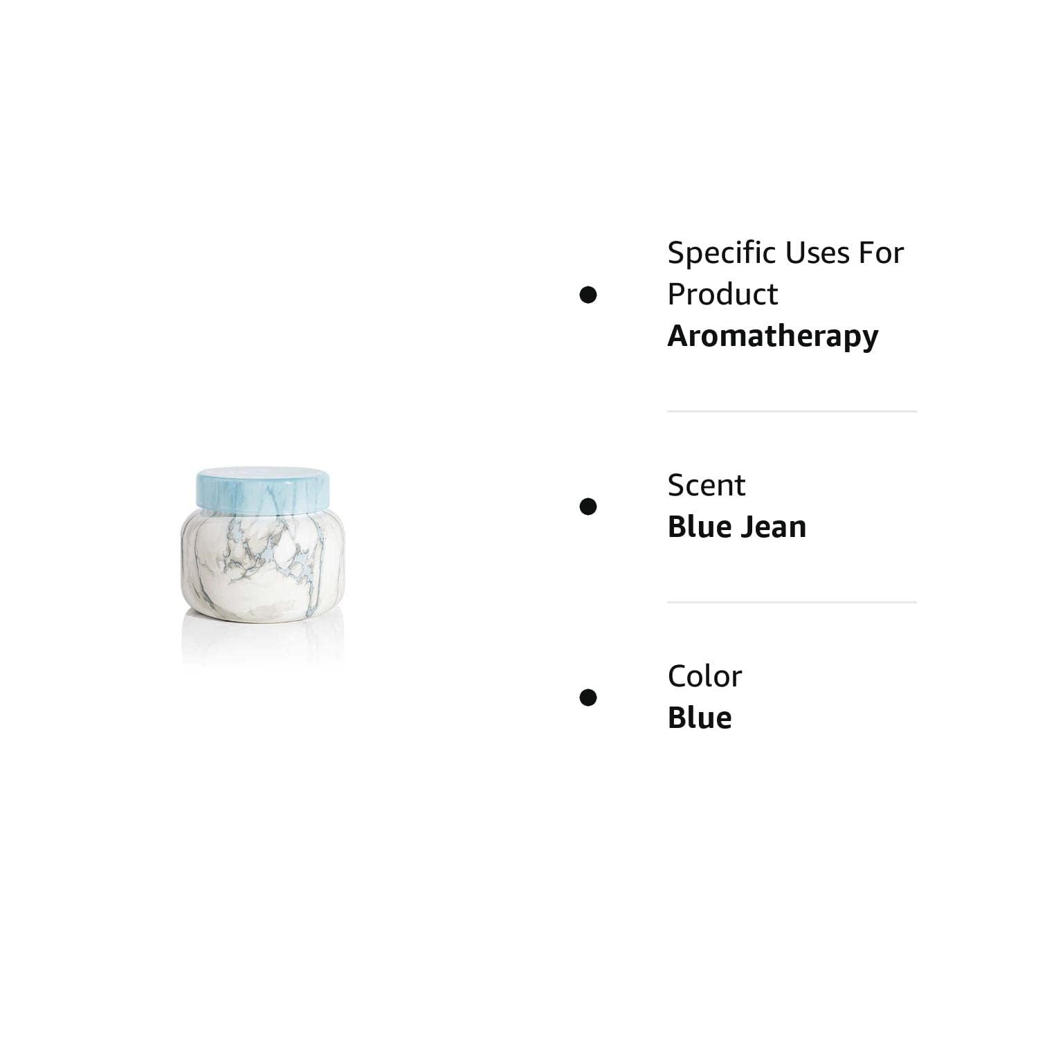 Capri Blue Modern Marble Jar Candles - Luxury Scented Soy Wax Candles for Home Decor - Long Lasting 19oz Aromatherapy Candles - Perfect Gift for Housewarming, Wedding & Relaxation - Blue Jean Fragrance