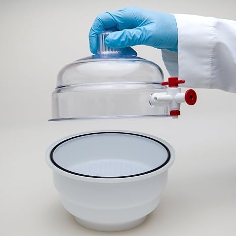 Witeg 150mm Vacuum Desiccator with PTFE Stopcock for Lab Use