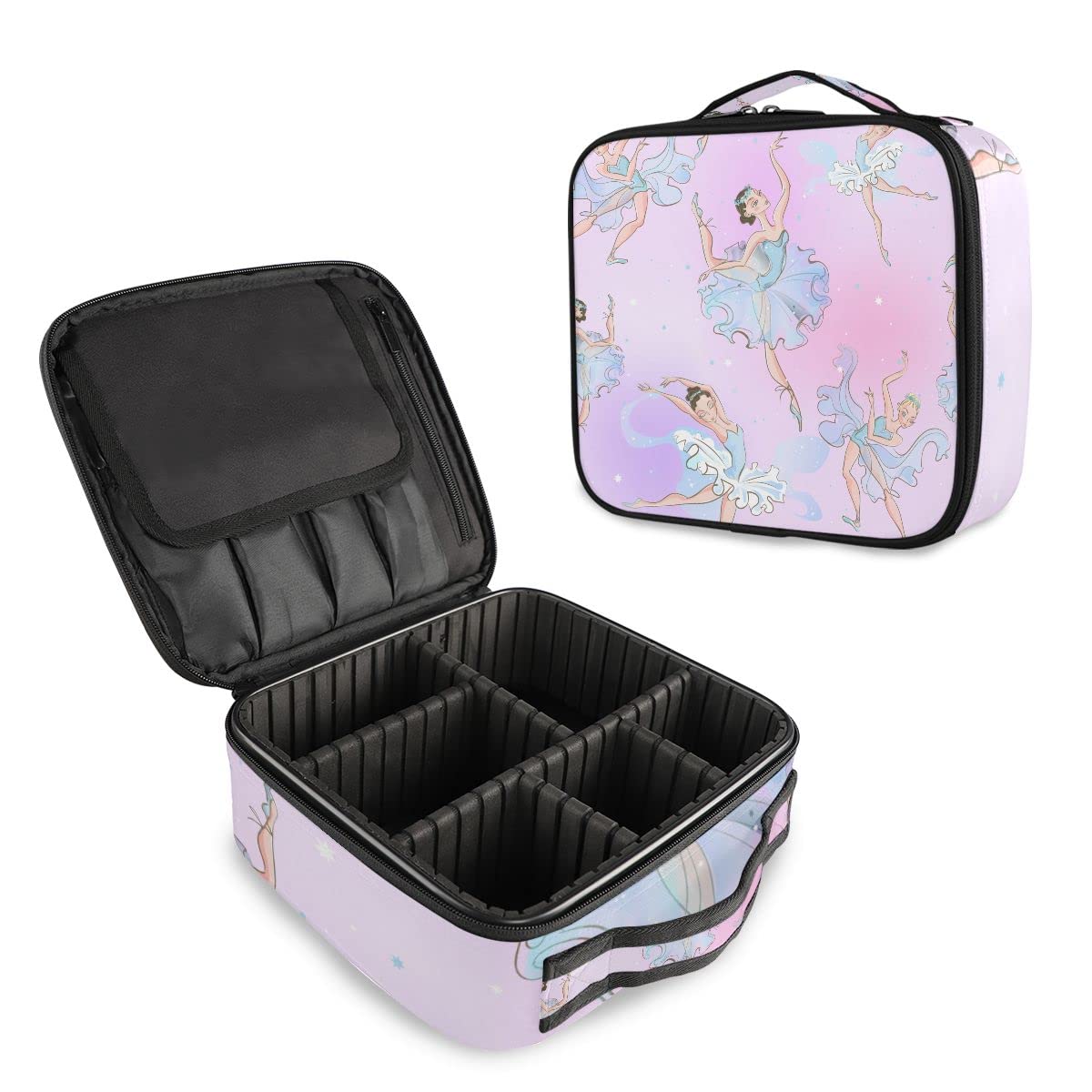 GAIREG Magic Seal Fantasy Symbols Travel Makeup Bag - Waterproof Train Case & Portable Cosmetic Organizer for Ballerinas & Princesses | Perfect for Travel, Dance Recitals & Gift Giving