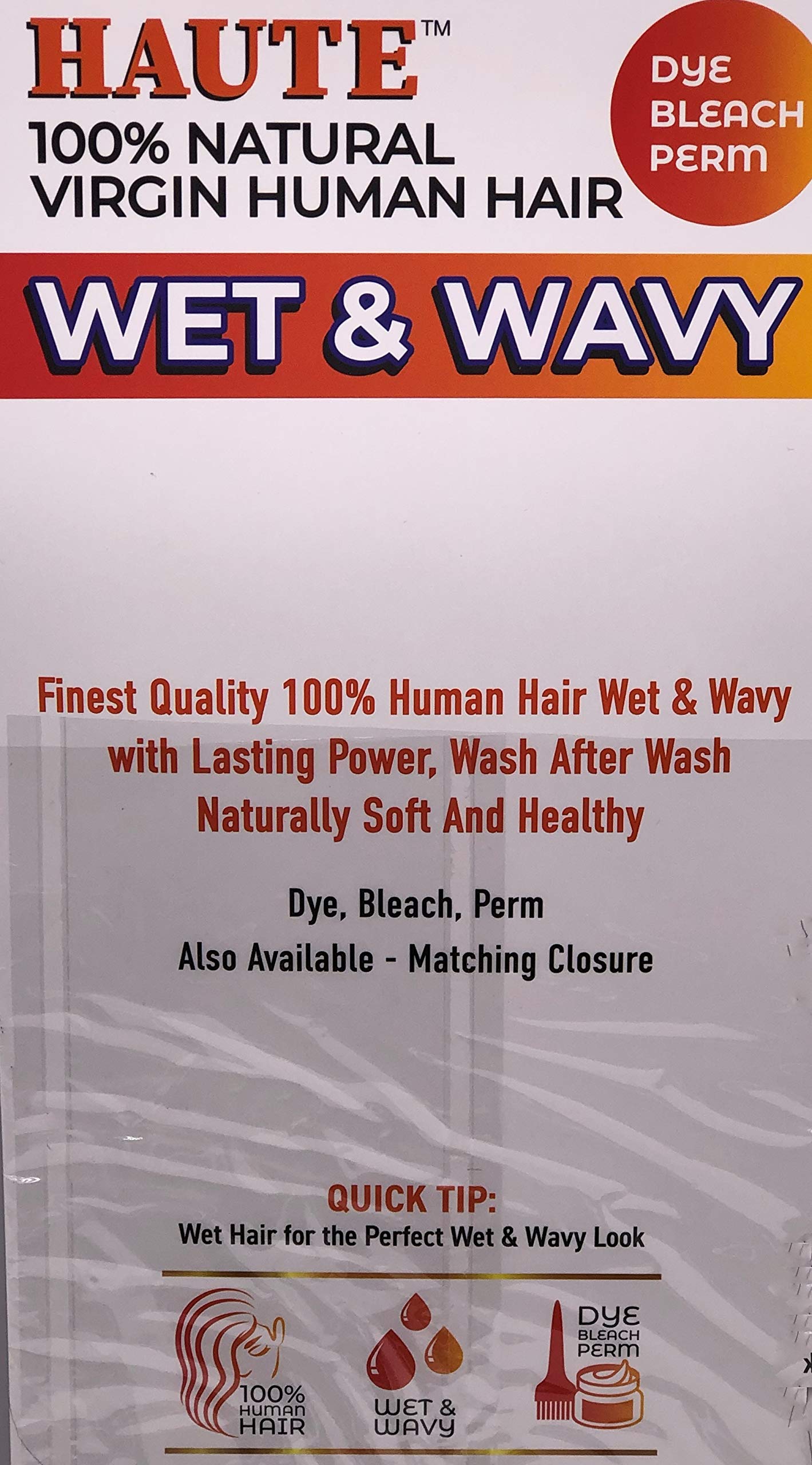 100% Natural Virgin Human Hair Wet & Wavy Bundle - 18