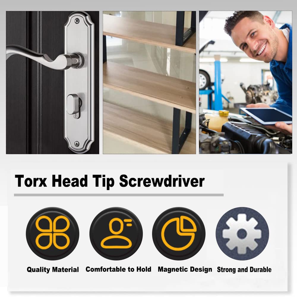 Magnetic Torx Screwdriver T25 - 75mm S2 Steel for Home Repair & DIY Crafts
