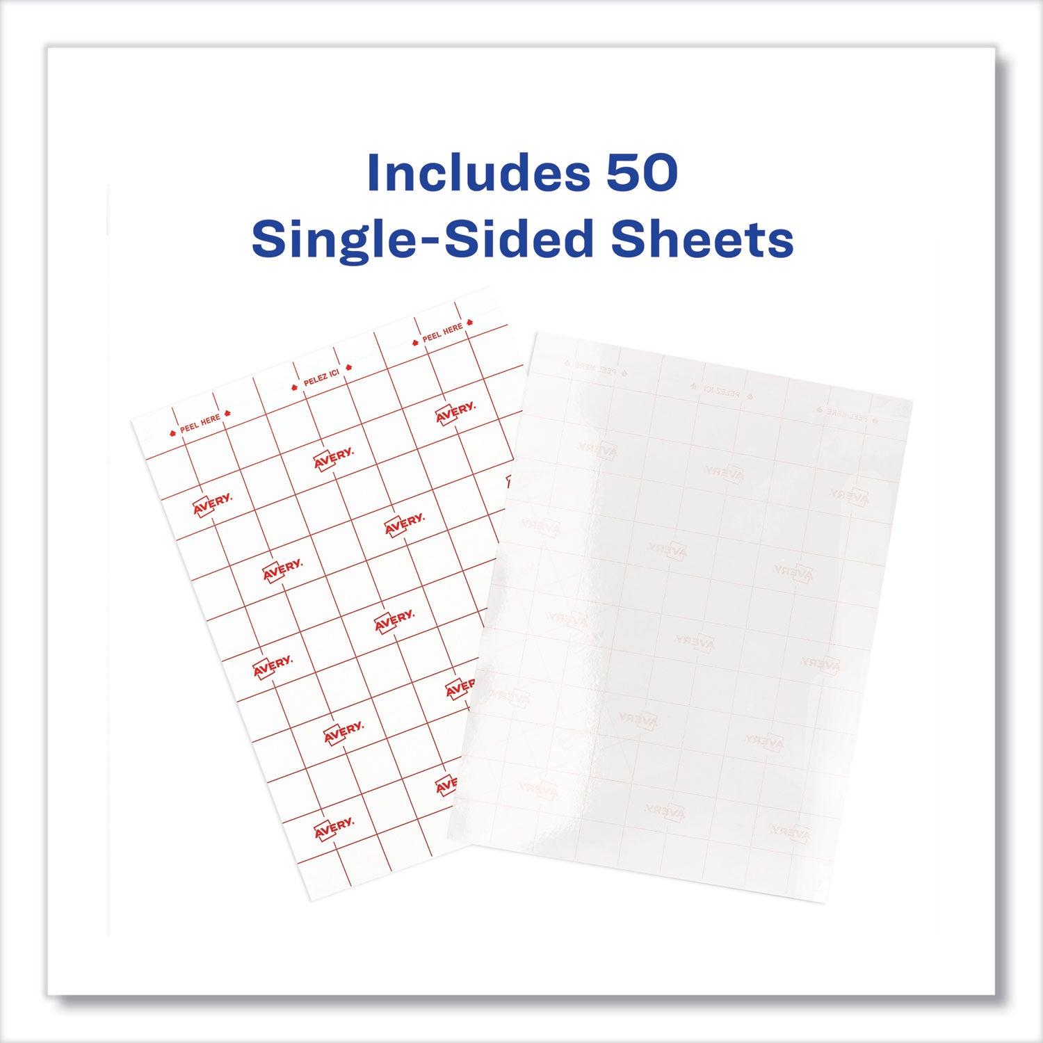 Avery® Clear Self Adhesive Laminating Sheets - 3 Mil Thick, 9