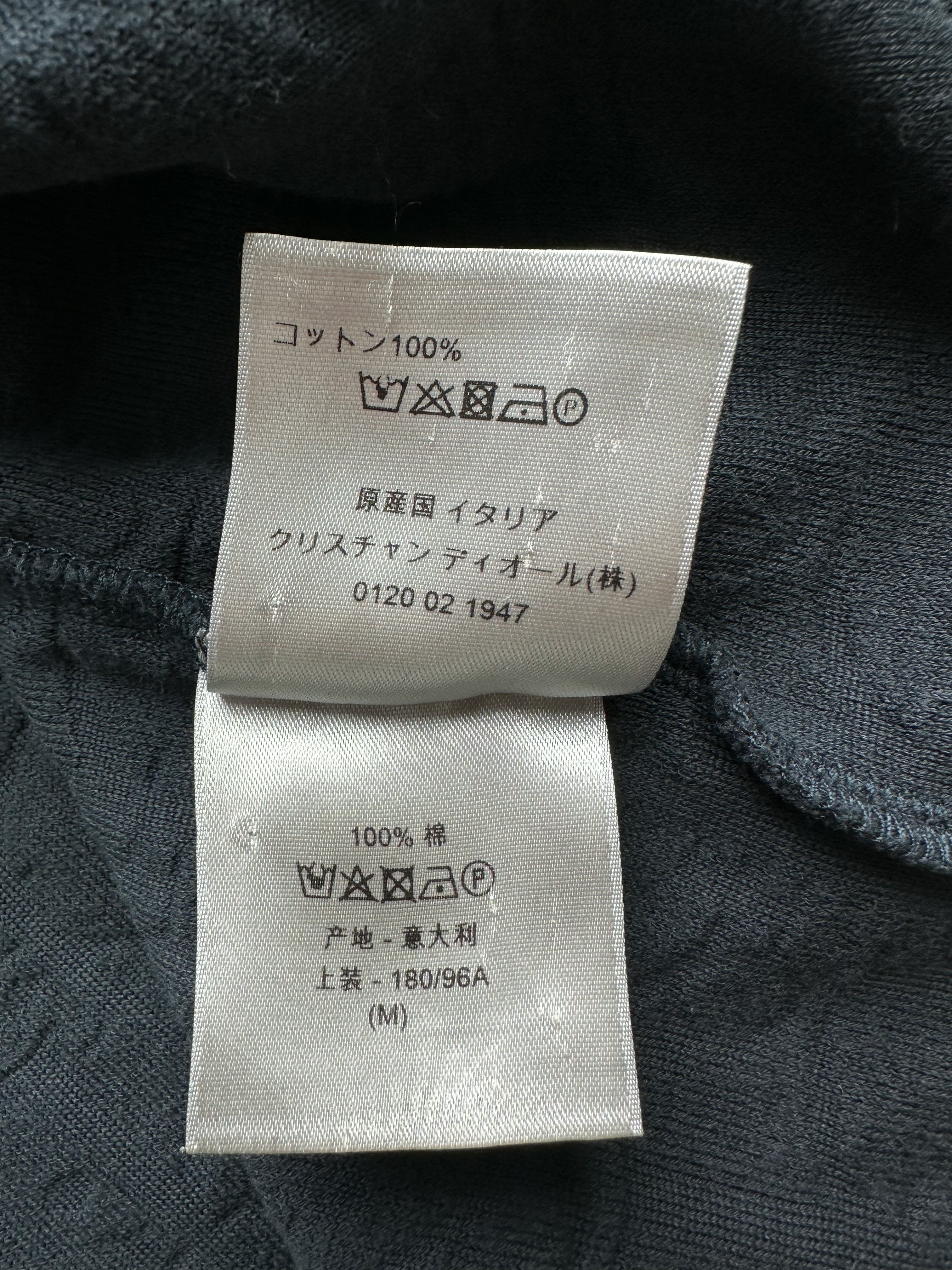 Dior Navy Oblique Logo Cotton T-Shirt for Men - Casual Luxury Tee for Streetwear & Summer Outfits