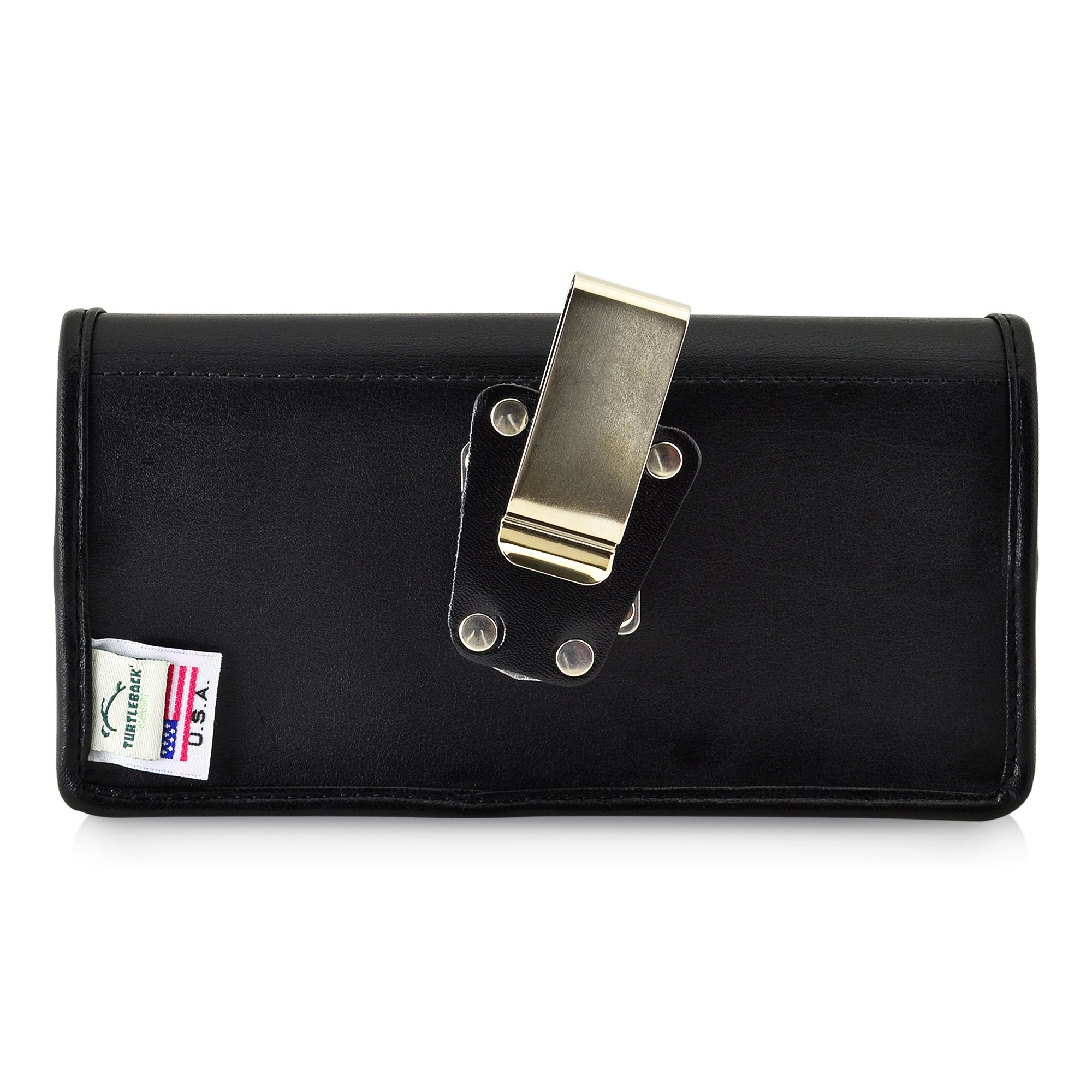 Premium Leather Phone Holster for Samsung Galaxy S25-S20 – Black Belt Clip Holder Compatible with Slim Cases – Magnetic Closure & Durable Metal Clip – Perfect for Work, Hiking, and Outdoor Activities