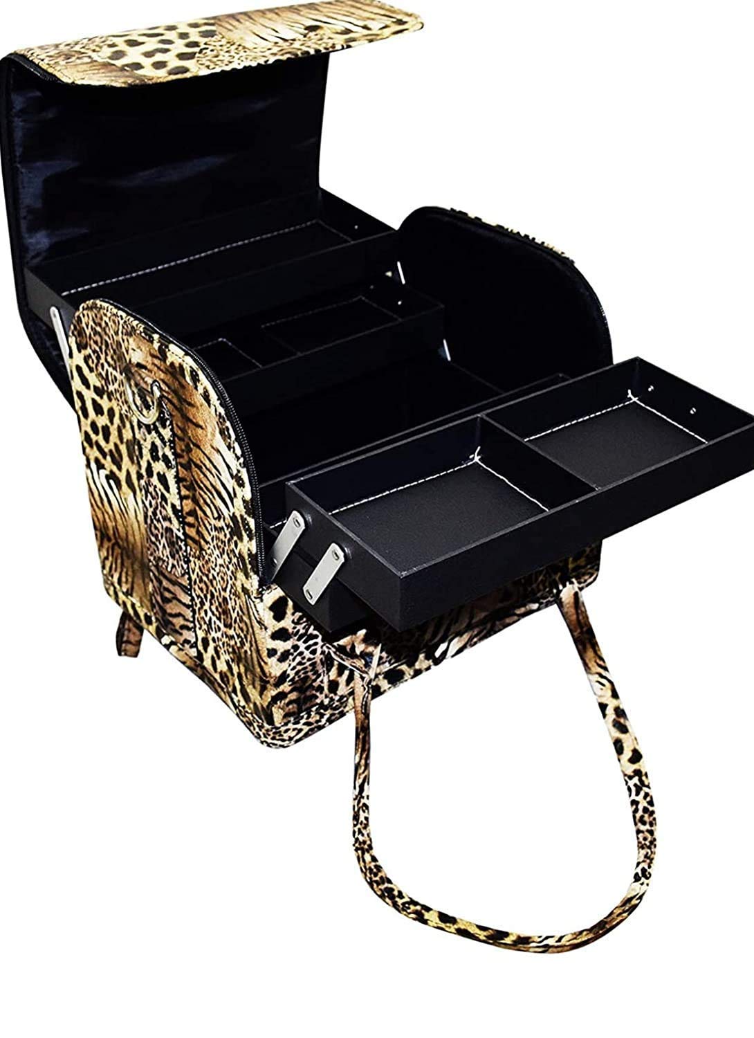 **Portable Travel Toiletry Bag for Women - Waterproof Cosmetic Makeup Organizer with Tiger Print Design - Perfect for Daily Use, Gym, Camping & Vacation**