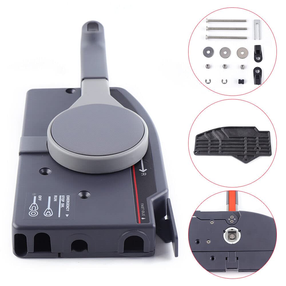 Universal Outboard Marine Side Remote Mount Control Box with Trim Switch - Heavy Duty Boat Throttle & Shift Control for Yamaha, Mercury, Suzuki - Perfect for Fishing, Cruising & Water Sports