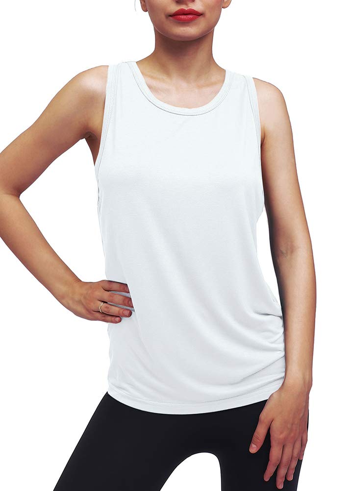 Women's Workout Yoga Tops - Open Back Shirts with Adjustable Tie Back & Breathable Fabric for Yoga, Gym & Running | Perfect for Fitness, Pilates & Summer Sports