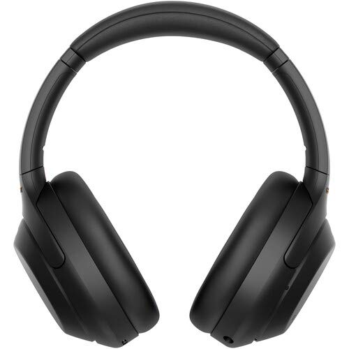 Sony WH-1000XM4 Wireless Noise Cancelling Over-Ear Headphones with Hi-Res Audio - Black (WH1000XM4/B) Bundle Includes Wall Charger & USB-C Cable - Perfect for Travel, Work & Music Lovers
