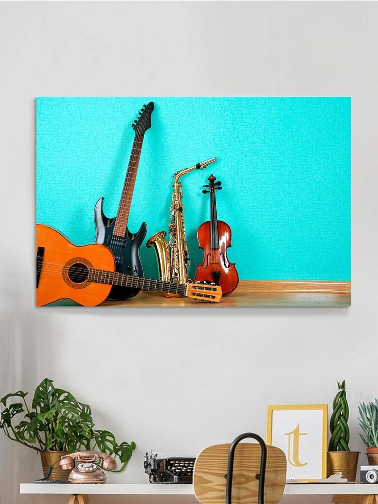 Premium Musical Instruments Wall Art - Hand-Painted Canvas Decor for Living Room, Bedroom & Office | Perfect Gift for Music Lovers