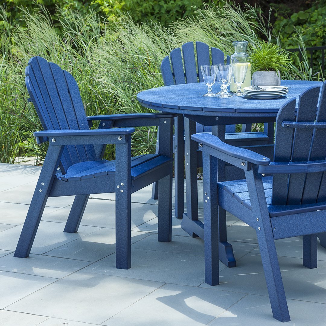 Adirondack Classic Dining Chair - Solid Wood Rustic Style for Indoor & Outdoor Use - Perfect for Patio, Deck, Dining Room, and Kitchen