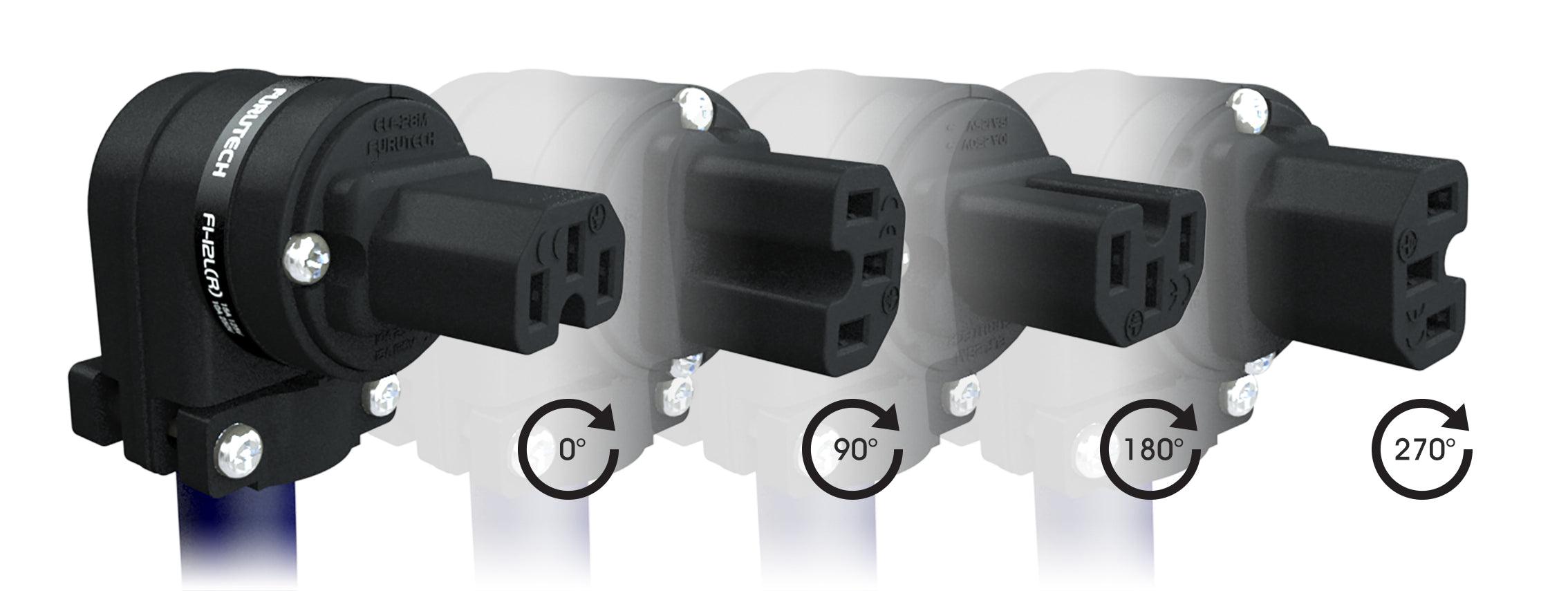 Furutech FI 12L (R) & FI 12L (G) Premium Angled Power Connectors - High-End Audio & Home Theater System Upgrade for Enhanced Performance