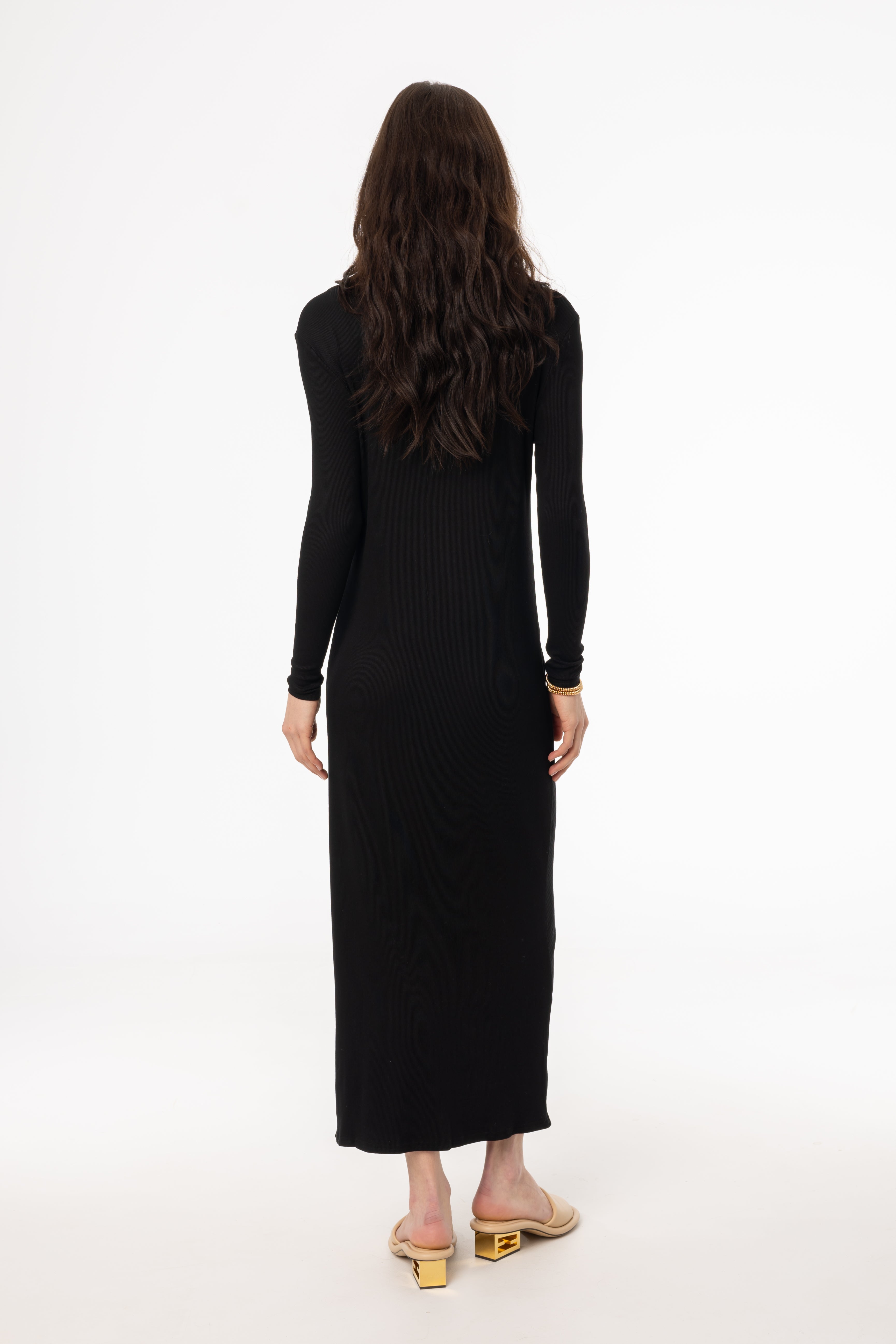 Elegant Black Ruched Maxi Cardigan Dress for Women - Perfect for Evening Parties, Weddings & Date Nights
