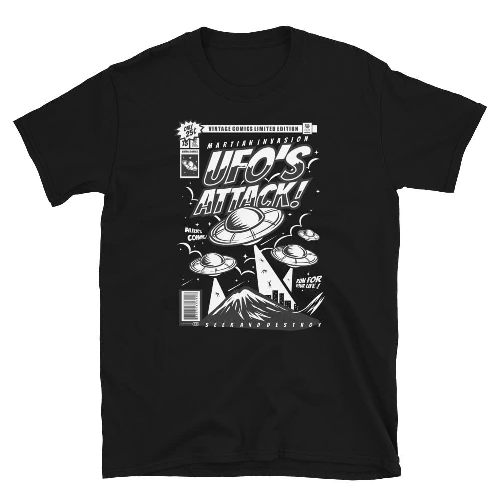 Alien & UFO T-Shirt for Believers - Sci-Fi Cryptozoology Graphic Tee for Men & Women | Perfect for Area 51 Fans, Conspiracy Theorists & UFO Enthusiasts