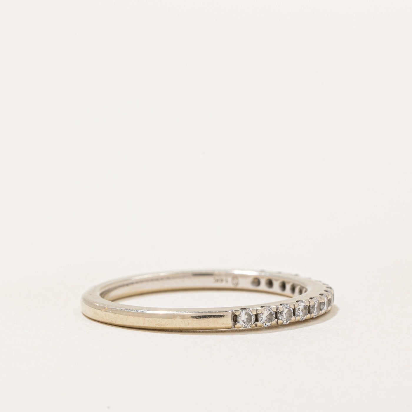 0.22ctw Semi Eternity Diamond Ring - Size 6.75 | Elegant Wedding Band, Anniversary Gift for Her | Perfect for Engagement, Proposal & Special Occasions