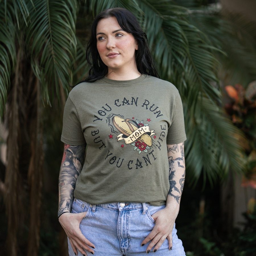 Women's Boyfriend Fit T-Shirt - Comfortable Military Green Cotton Tee for Casual Wear, Running & Everyday Outfits