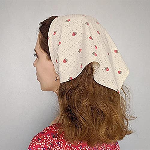 HAIMEIKANG 3-Piece Floral Elastic Hair Scarf Set - Chiffon Headband & Bandana with Hair Clips for Women (Beige, Navy Blue, Wine Red) - Perfect for Beach, Yoga, and Everyday Fashion Accessories
